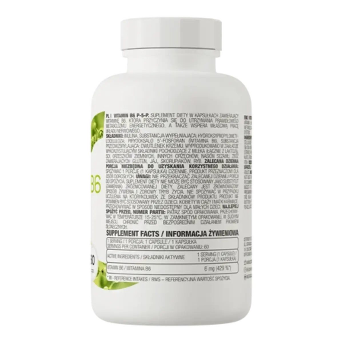 OstroVit Ostrovit Vitamin B6 P-5-P 60 Kapseln, 60 St.