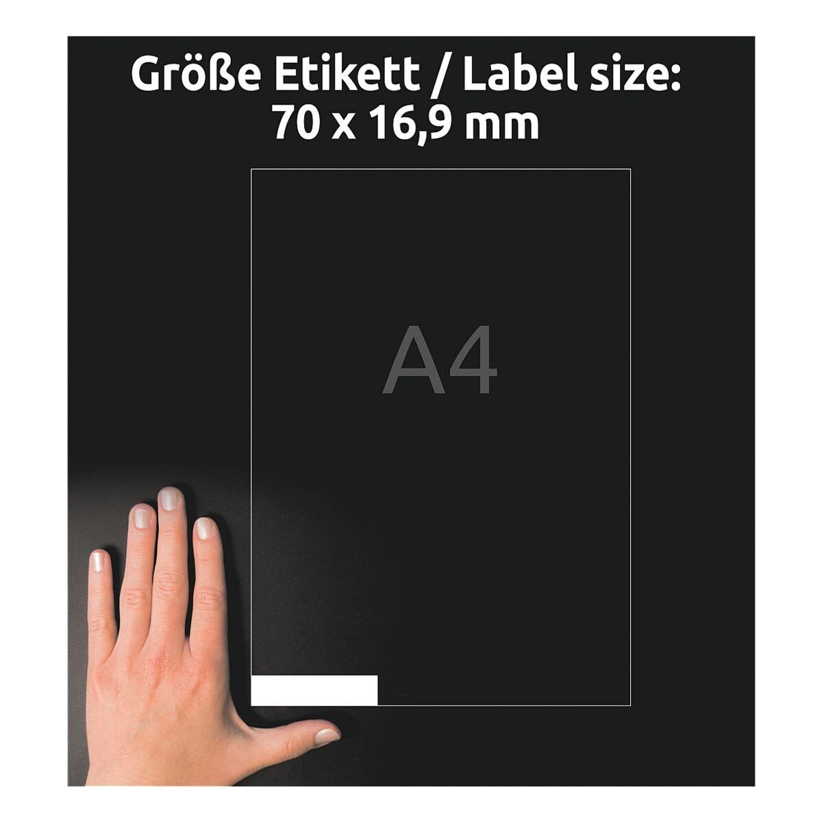 Avery Zweckform Etiketten 3420, 5100 Stück, Adresse universal (70x16,9 mm), selbstklebend