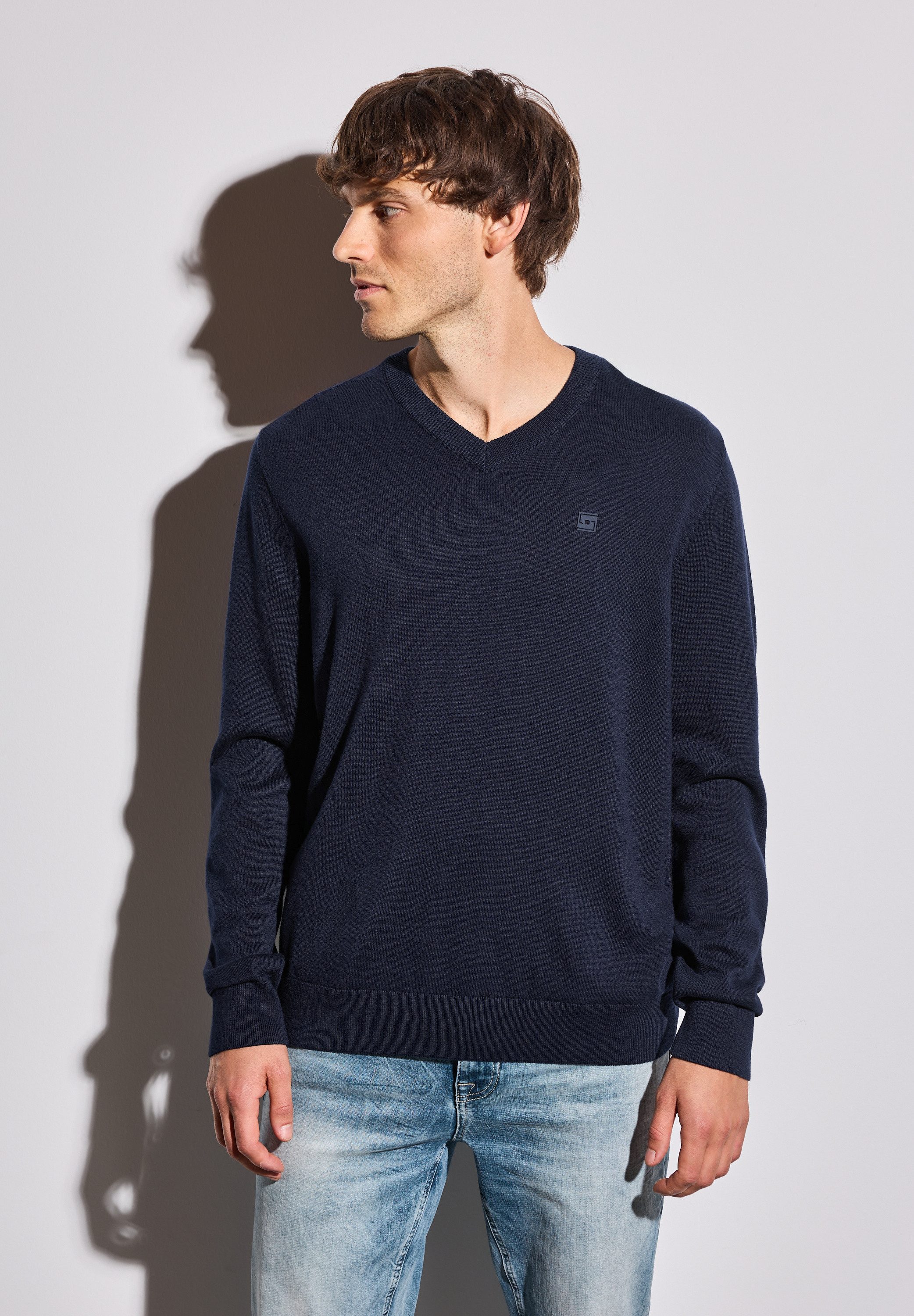 STREET ONE MEN Strickpullover aus reiner günstig online kaufen