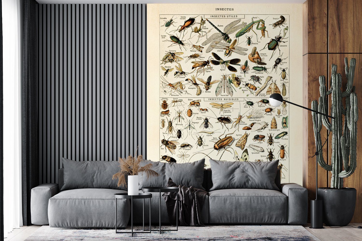 (4 - - Montagefertig St), Gestaltung, Wohnzimmer, Tiere Fototapete Wandtapete bedruckt, Vinyl Matt, MuchoWow für Insekten Tapete