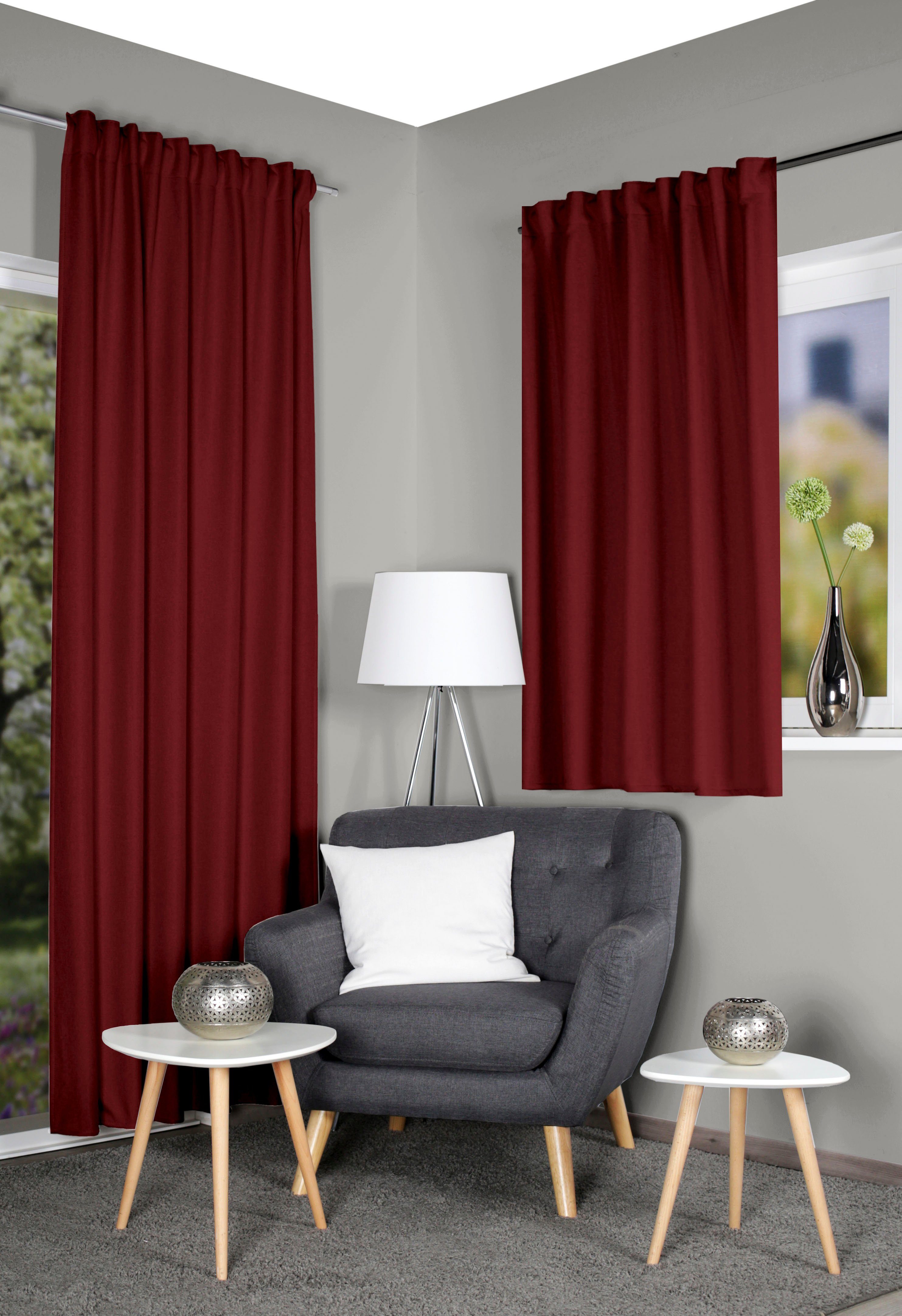 HOME WOHNIDEEN Vorhang ESKAMIO (1 St), Multifunktionsband, blickdicht, Ther günstig online kaufen