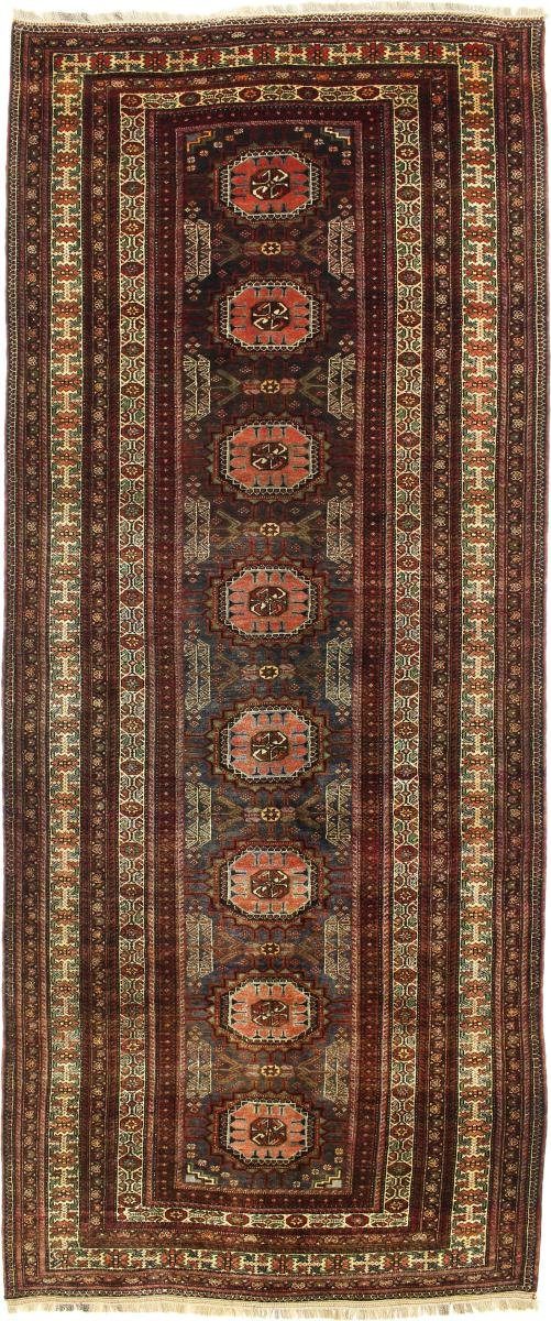 Orientteppich Turkaman 162x395 Handgeknüpfter Orientteppich / Perserteppich Läufer, Nain Trading, rechteckig, Höhe: 6 mm
