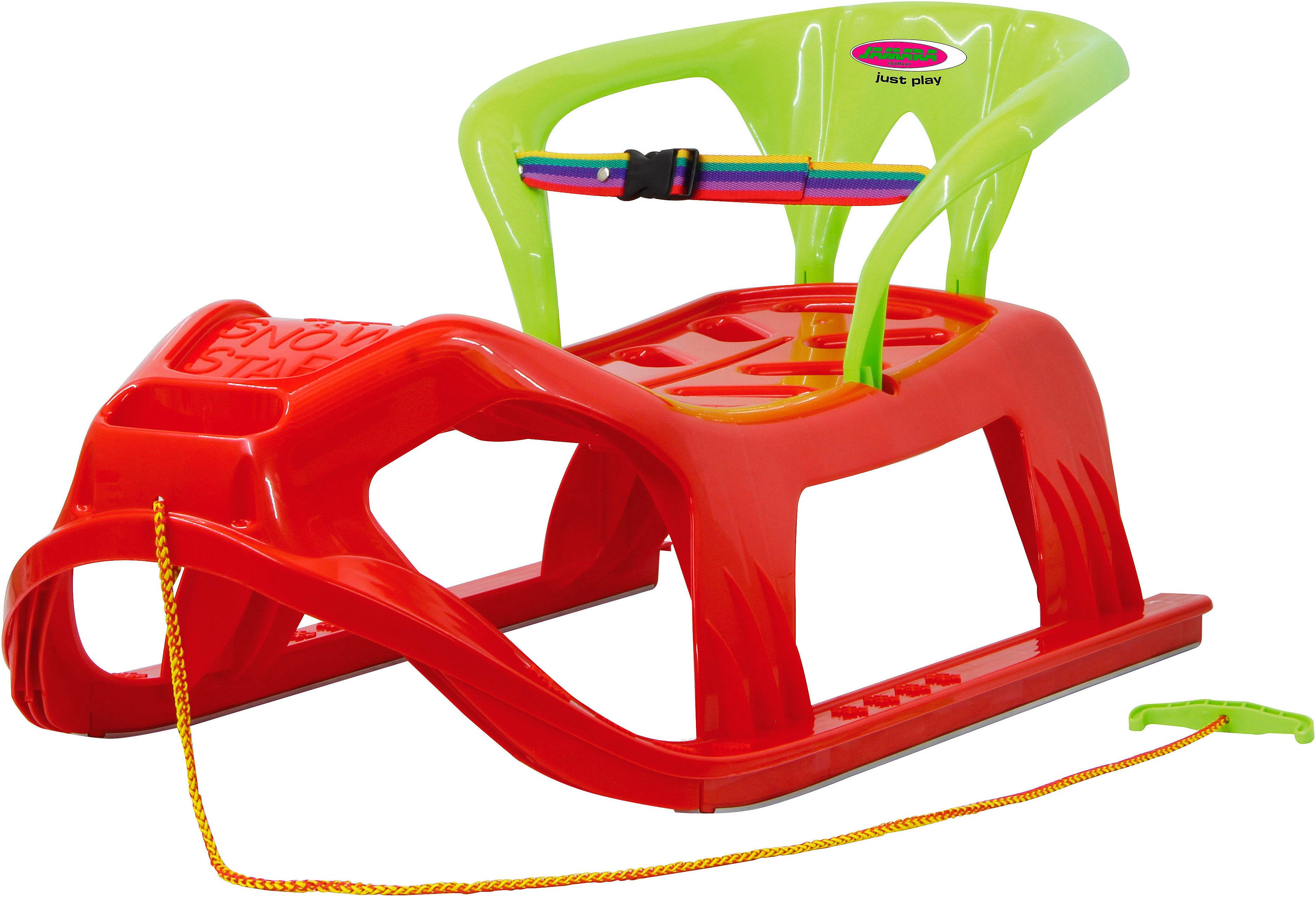 Jamara Schlitten Snow Play Schlitten Snow-Star 90 cm, mit Rückenlehne, Made in Europe
