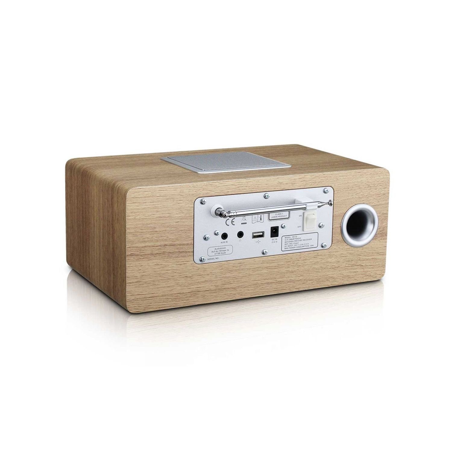 Block SR-50 Smartradio Spotify (DAB) walnuss/silber USB CD Bluetooth UKW/DAB+/Internetradio Digitalradio