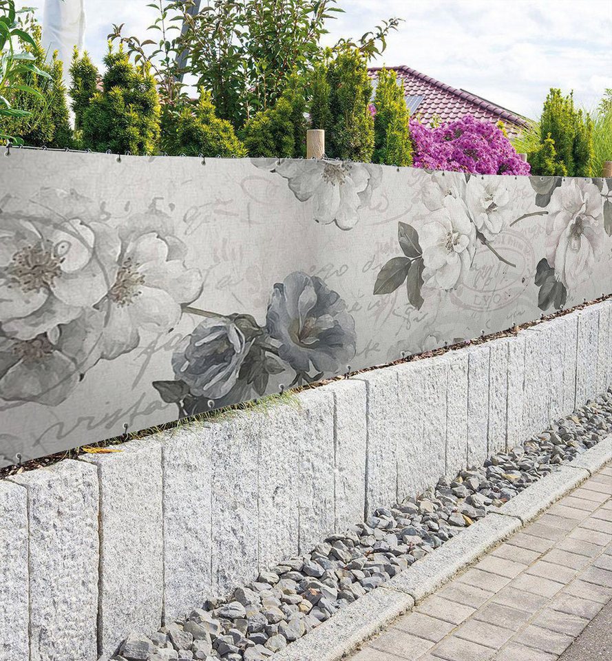 Thumbnail - MyMaxxi Sichtschutzzaunmatten Zaunbanner Blumen Ornamente Lyon Sichtschutz Garten Zaun