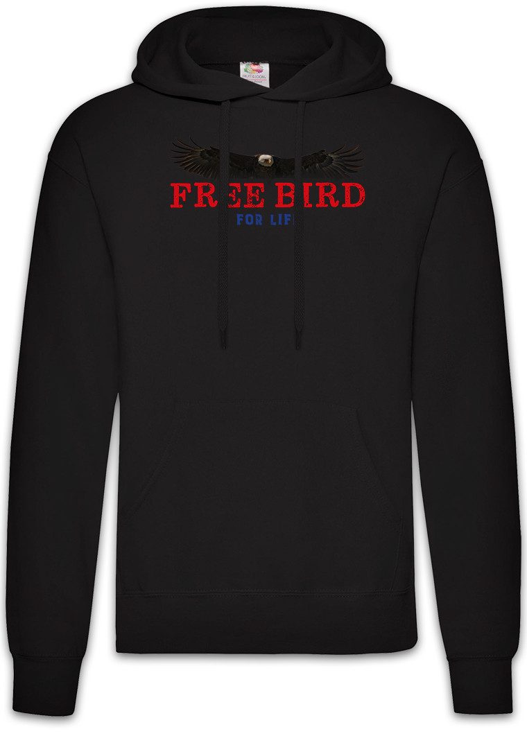 Urban Backwoods Hoodie Free Bird For Life I Herren Hoodie Adler United States Of America (1-tlg) Biker Rocker USA US