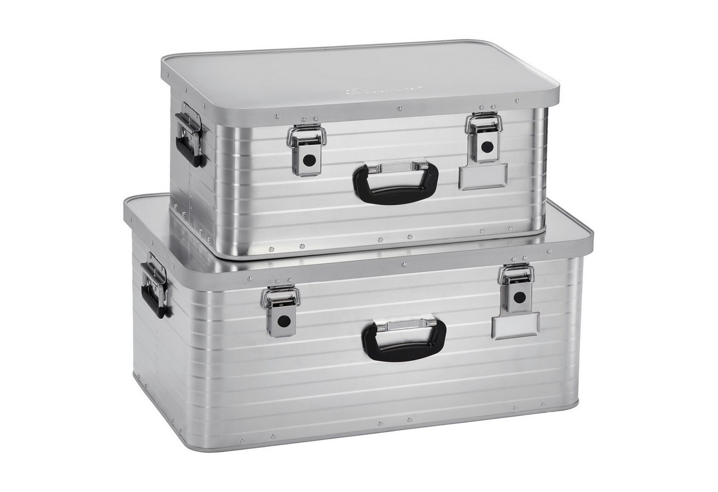 Thumbnail - Enders® Aufbewahrungsbox Alubox 47 L + Alubox 80 L inkl. 2x Schloss-Set, Alukiste Transportbox Lagerbox Alukoffer Metall...