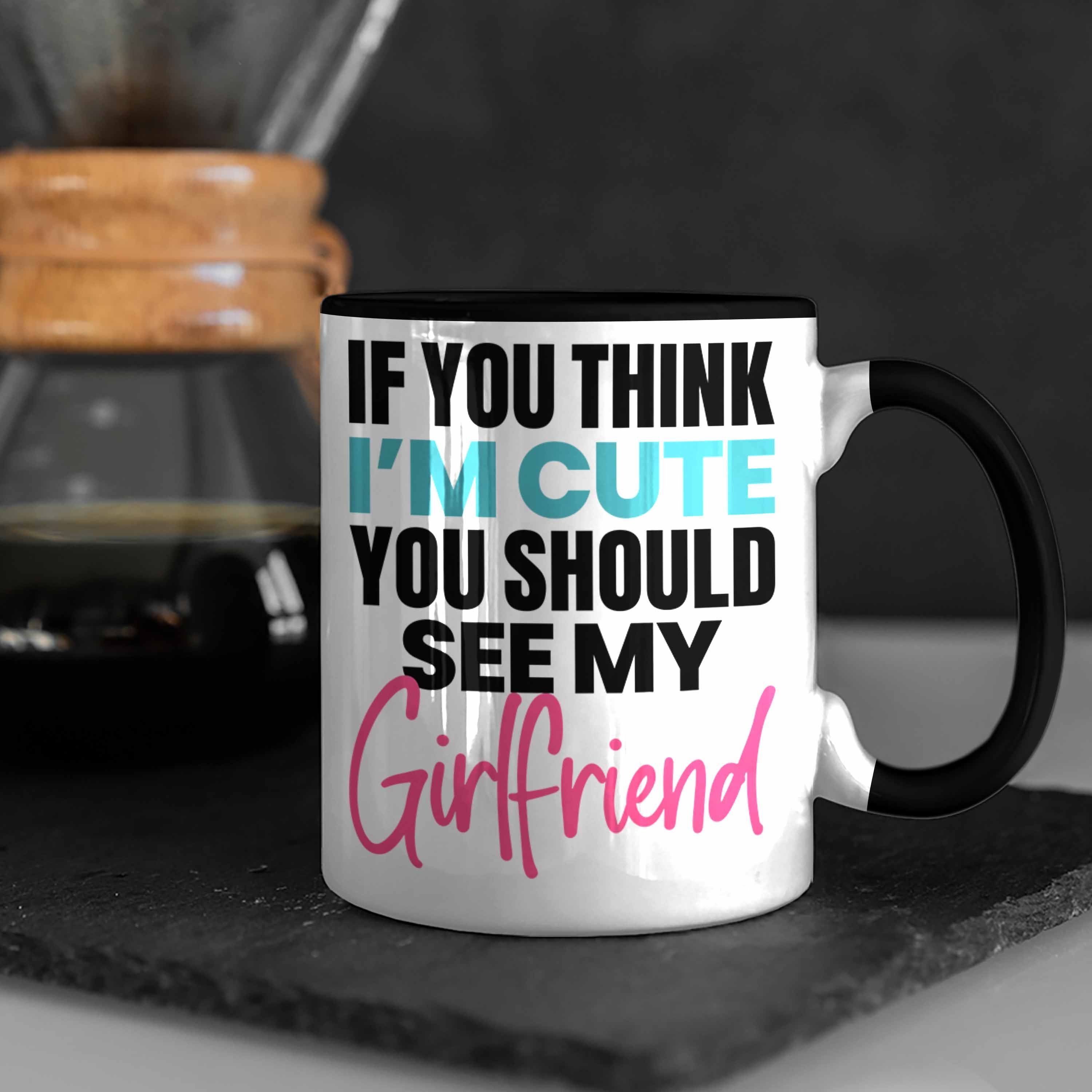 Beziehung Freund Eifersüchtig Tasse Geschenk Schwarz Trendation Geschenkide Tasse für Boyfriend