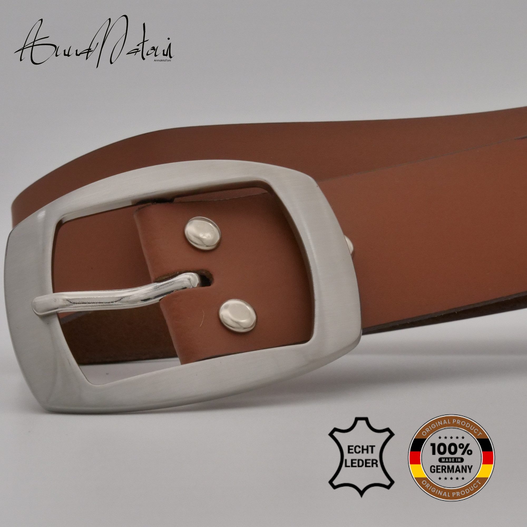 AnnaMatoni Ledergürtel AnnaMatoni Damen Ledergürtel Basic Gürtel 3cm breit echt Leder