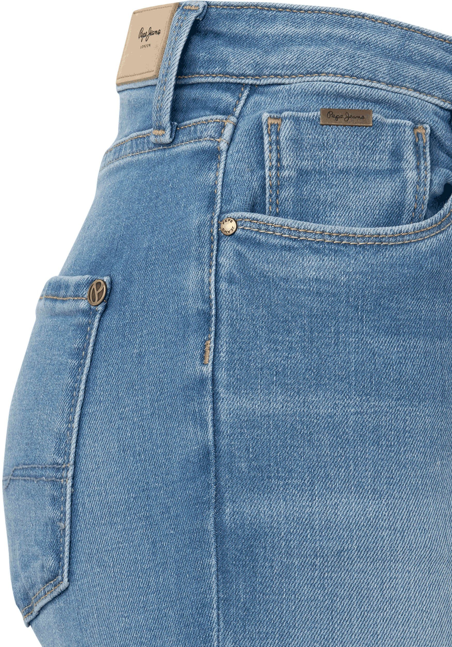 Damen Jeans Pepe Jeans Bootcut-Jeans DION FLARE mit hohem Bund, Stretch-Anteil und in 7/8-Länge