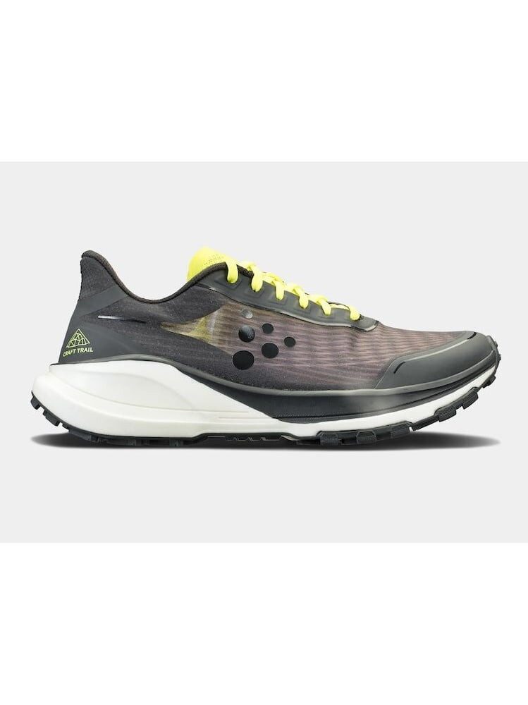 Craft Pure Trail (Rock Plate, ultraleicht) grau/gelb Herren Laufschuh