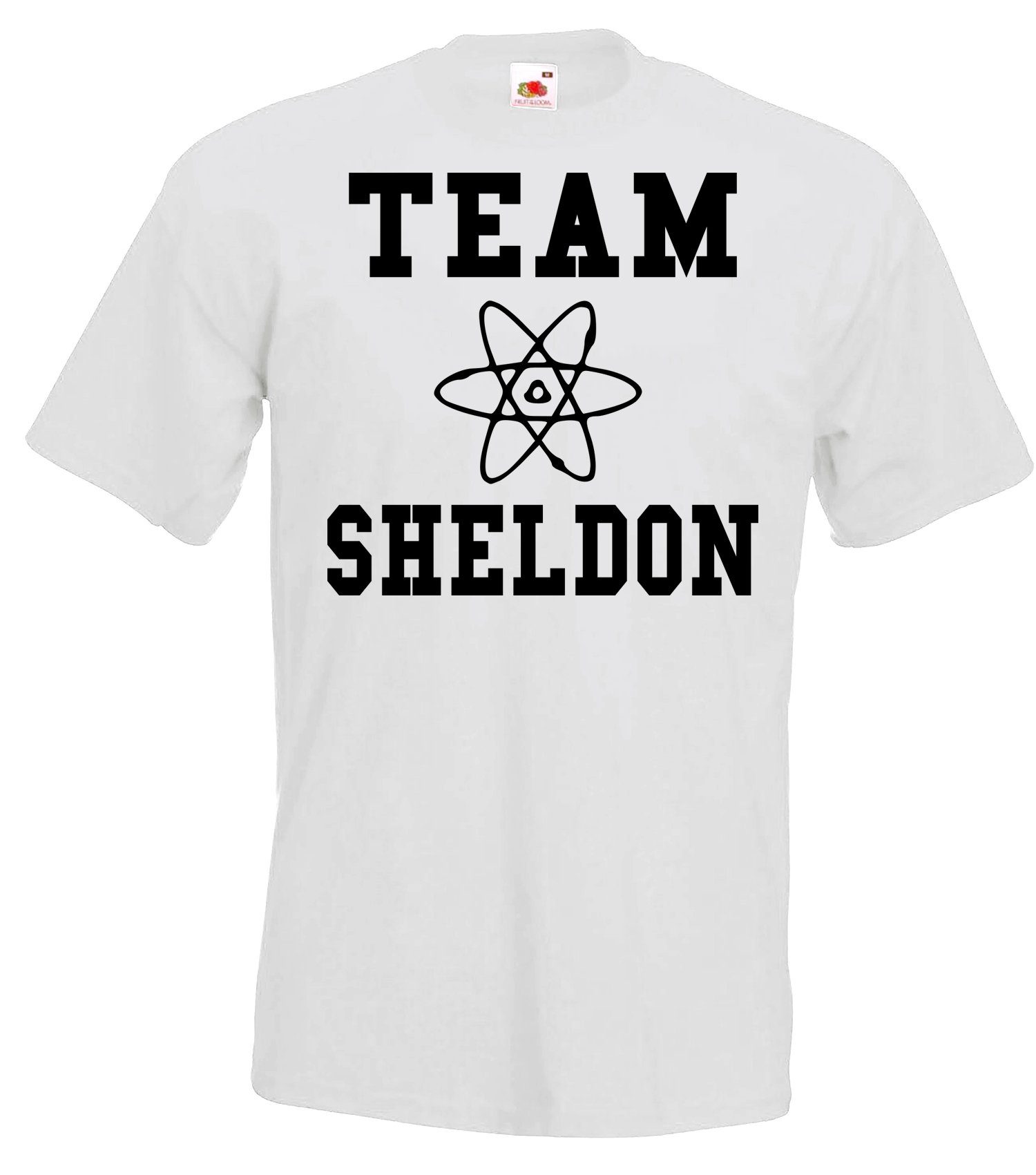 Youth Designz T-Shirt Team Sheldon Herren T-Shirt mit trendigem Motiv Weiss