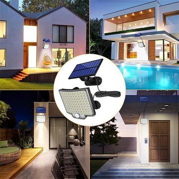 Vicbuy LED Solarleuchte IP65 Wasserdicht Bewegungssensor 4 Modi, LED fest integriert, Besondere Merkmale Solarlampen für Außen, 106 LED Solarleuchte Aussen mit Bewegungsmelder, 120°Beleuchtungswinkel, Solar Wandleuchte für Garten mit 5m Kabel
