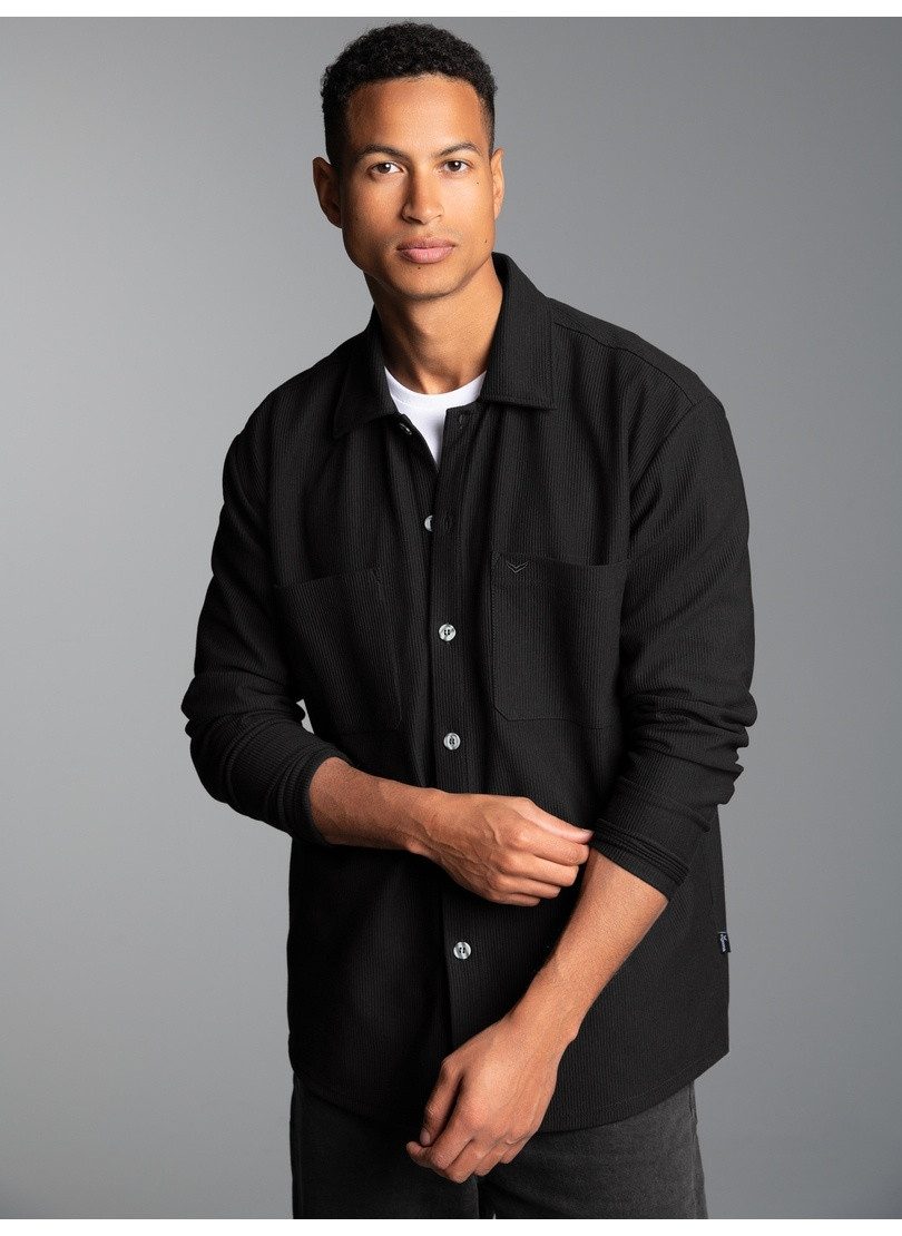 Trigema Blusenshirt TRIGEMA Hemdjacke/Overshirt (1-tlg) – Bild 3 von 3