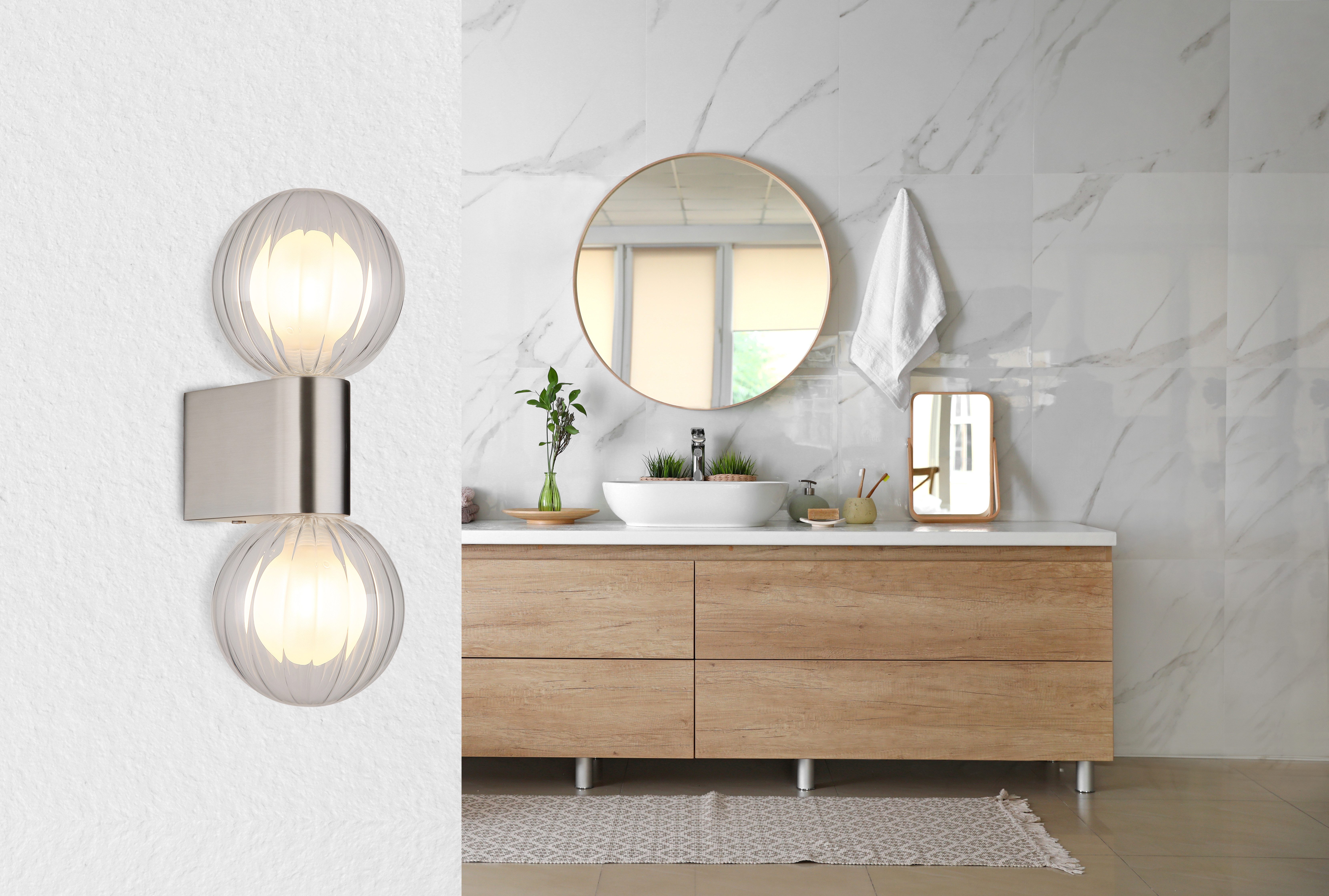 GLOBO LIGHTING Wandleuchte ANDER, ohne Leuchtmittel, Wandlampe/Spot/Wohnzimmer/Flur/3000K/IP44/Kugel