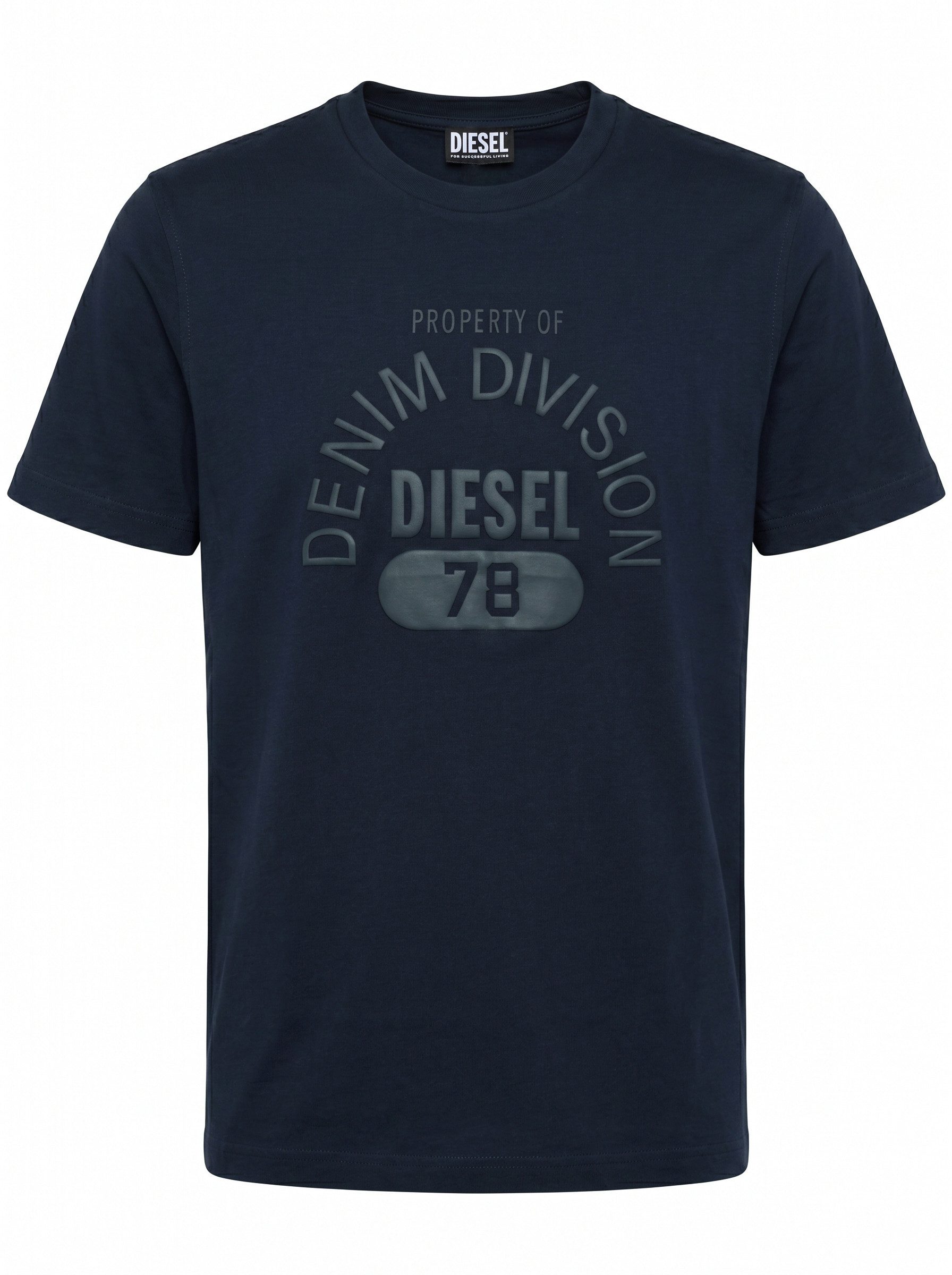 Diesel Rundhalsshirt Regular Fit Logo Shirt - T-JUST-E17-OUT