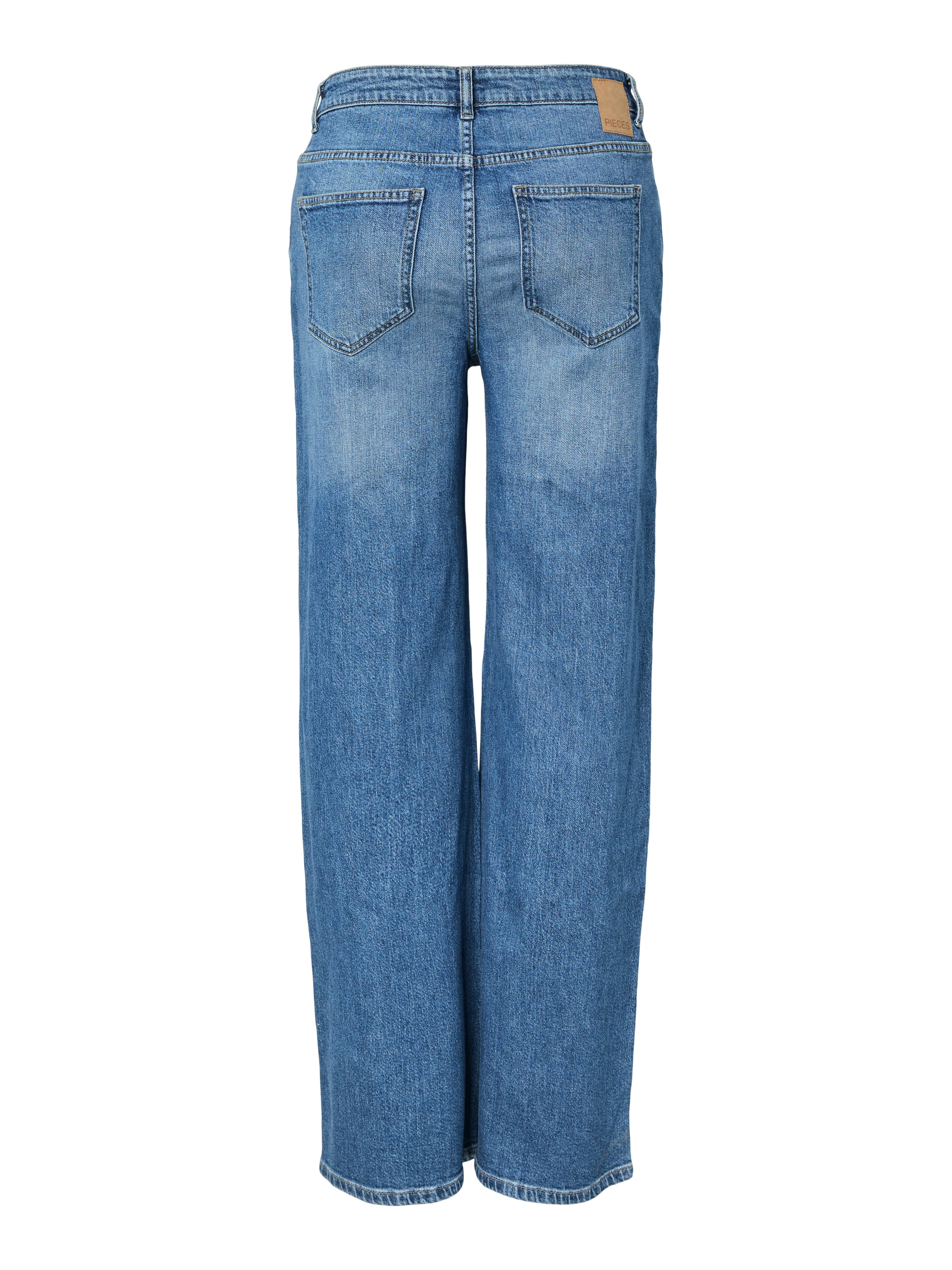 pieces Weite Jeans PCSILKE MW WIDE JEANS MB NOOS BC