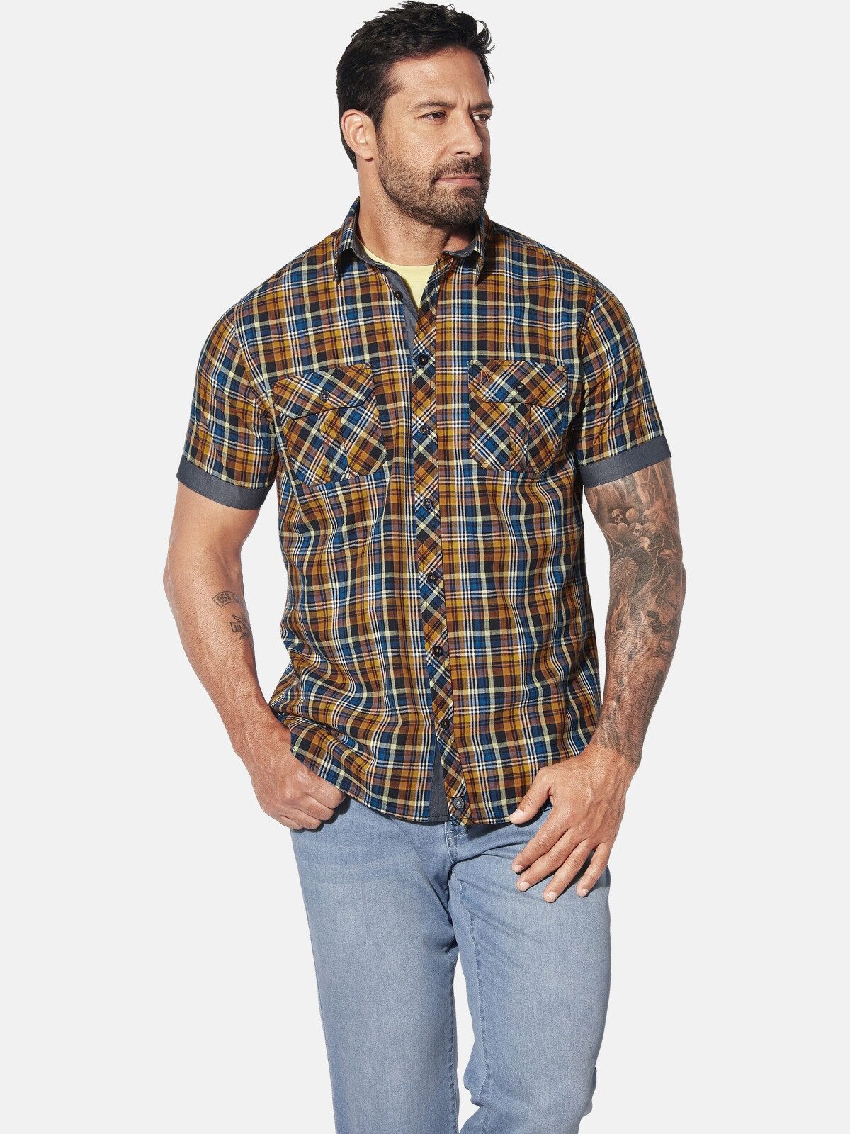 Jan Vanderstorm Kurzarmhemd URTHOR mit Brusttaschen günstig online kaufen