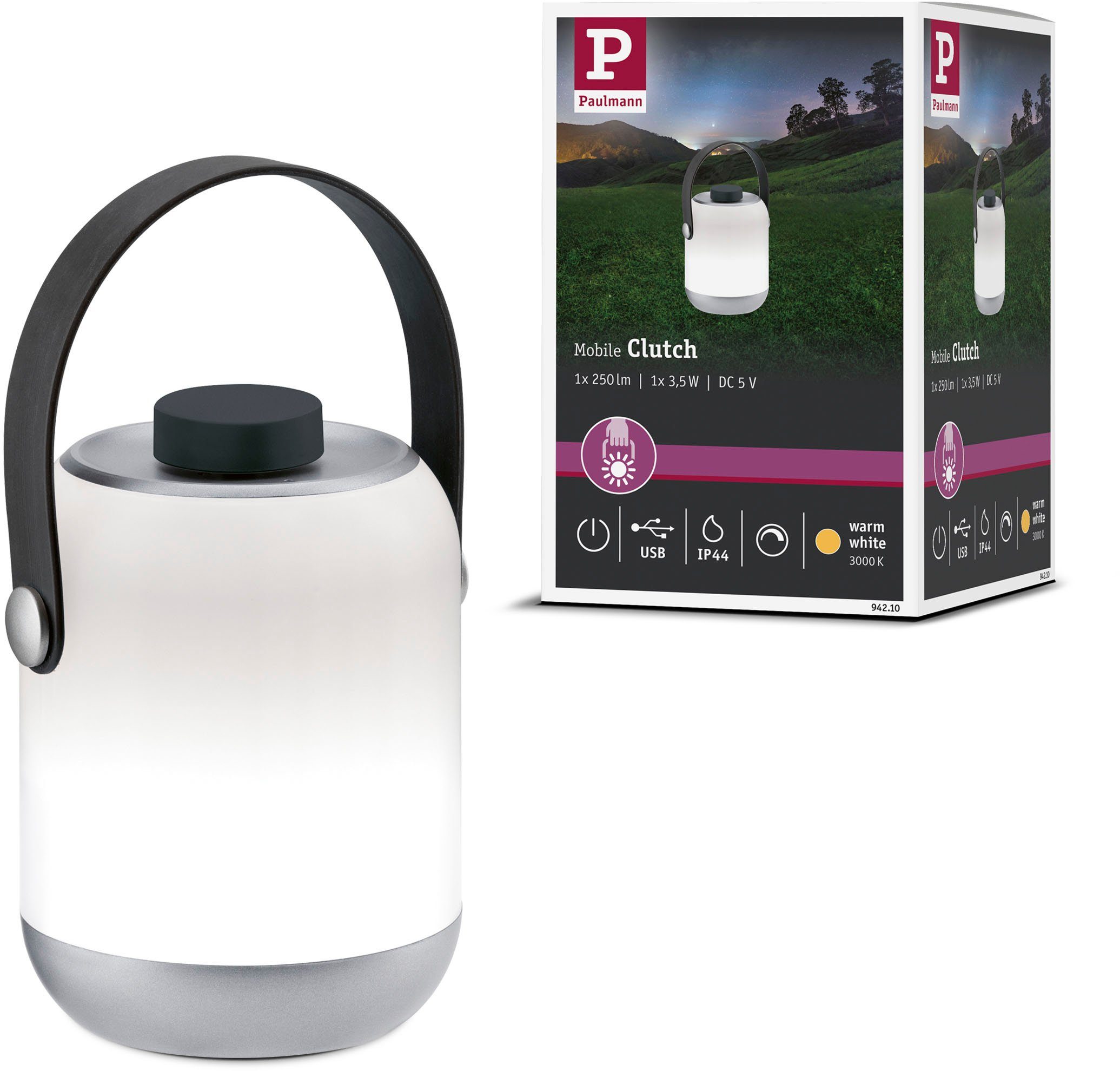 Paulmann Tischleuchte Outdoor Mobile Tischleuchte Clutch günstig online kaufen