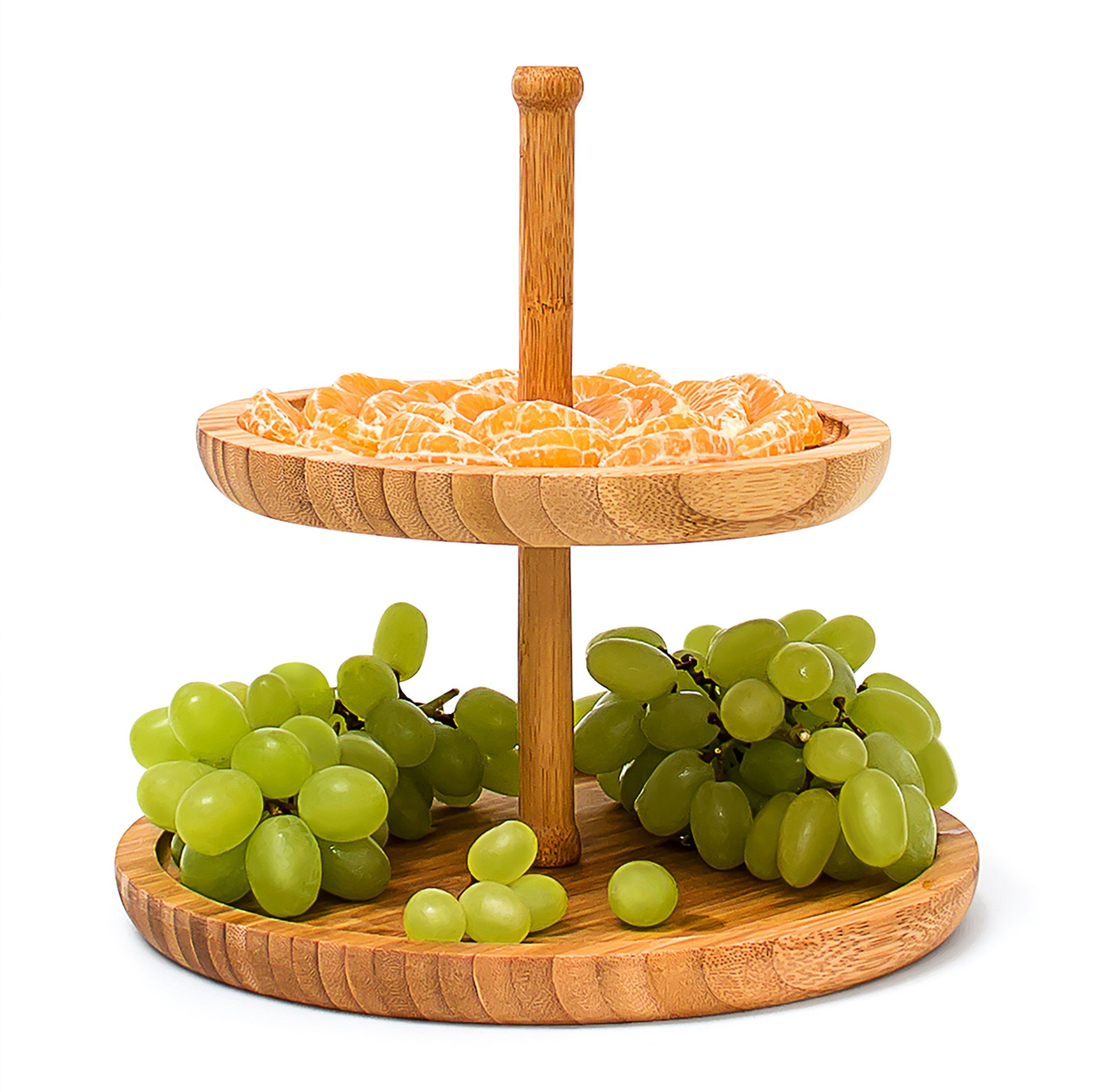 Etagere Bambus mit 2 Schale