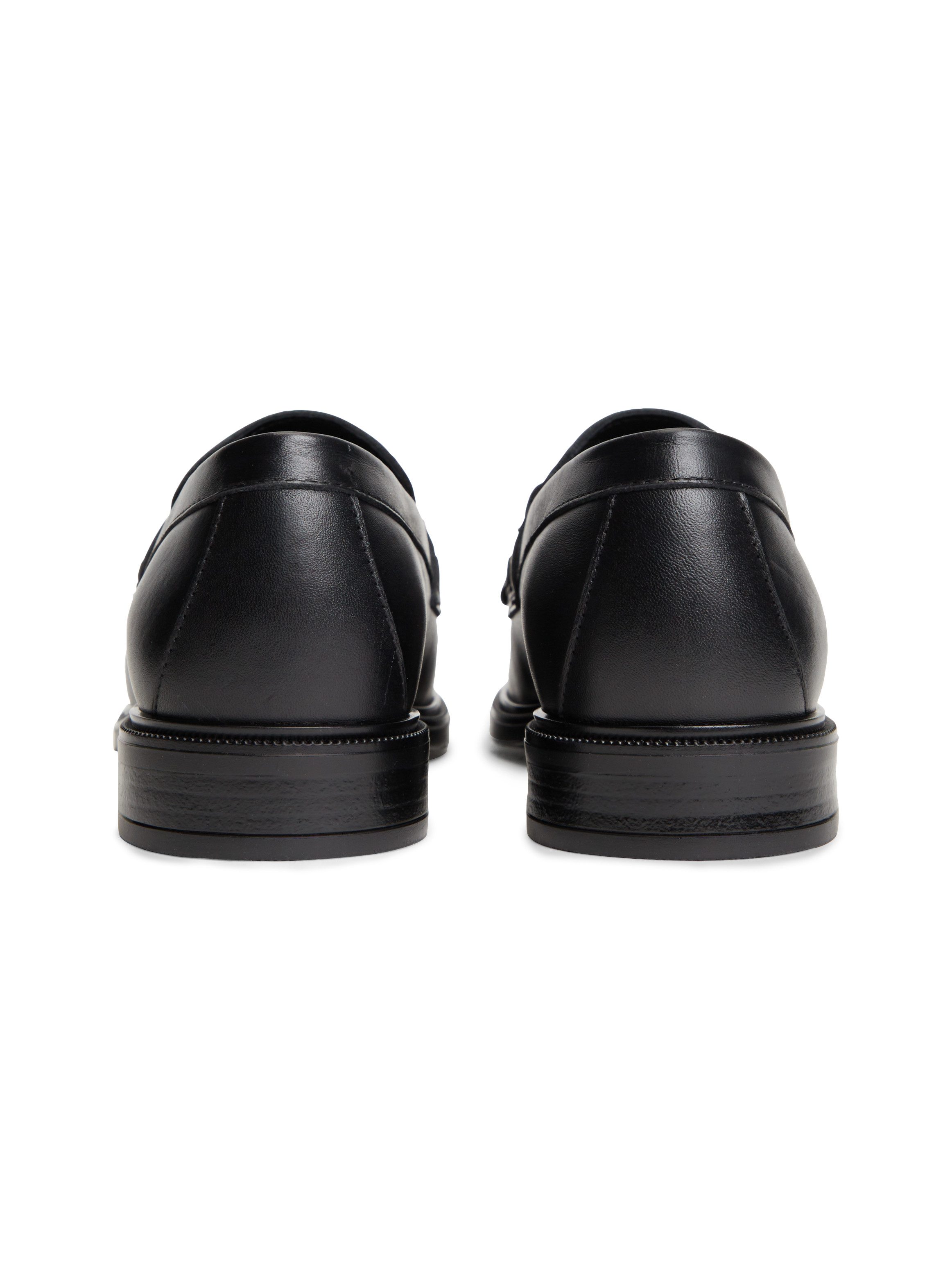 Tommy Hilfiger TH CHAIN FRINGE LEATHER LOAFER Loafer Blockabsatz, Slipper, Businessschuh mit modischen Fransen