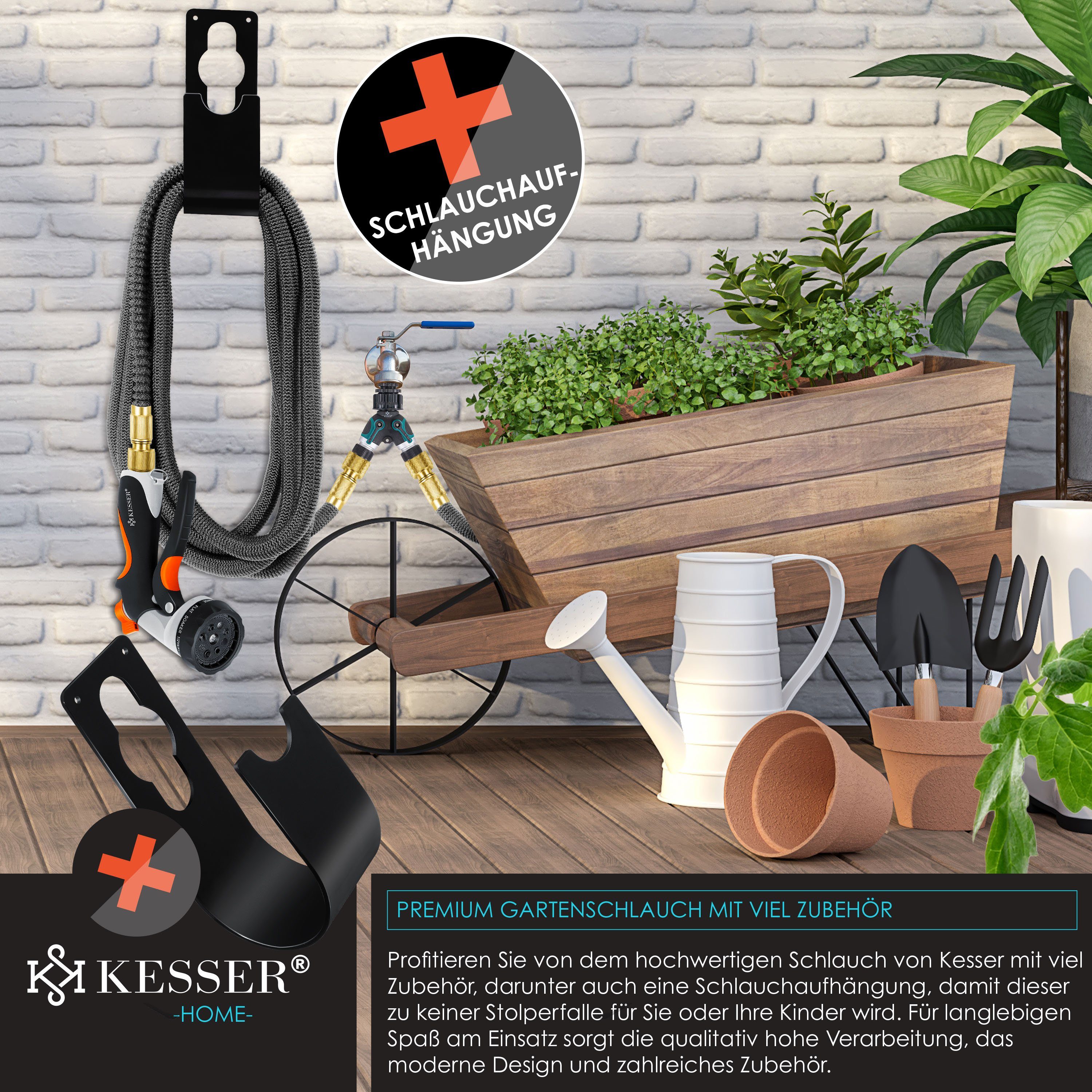 KESSER Gartenschlauch, Premium Wasserschlauch Flexibler Schlauch Gartenschlauch Flexischlauch