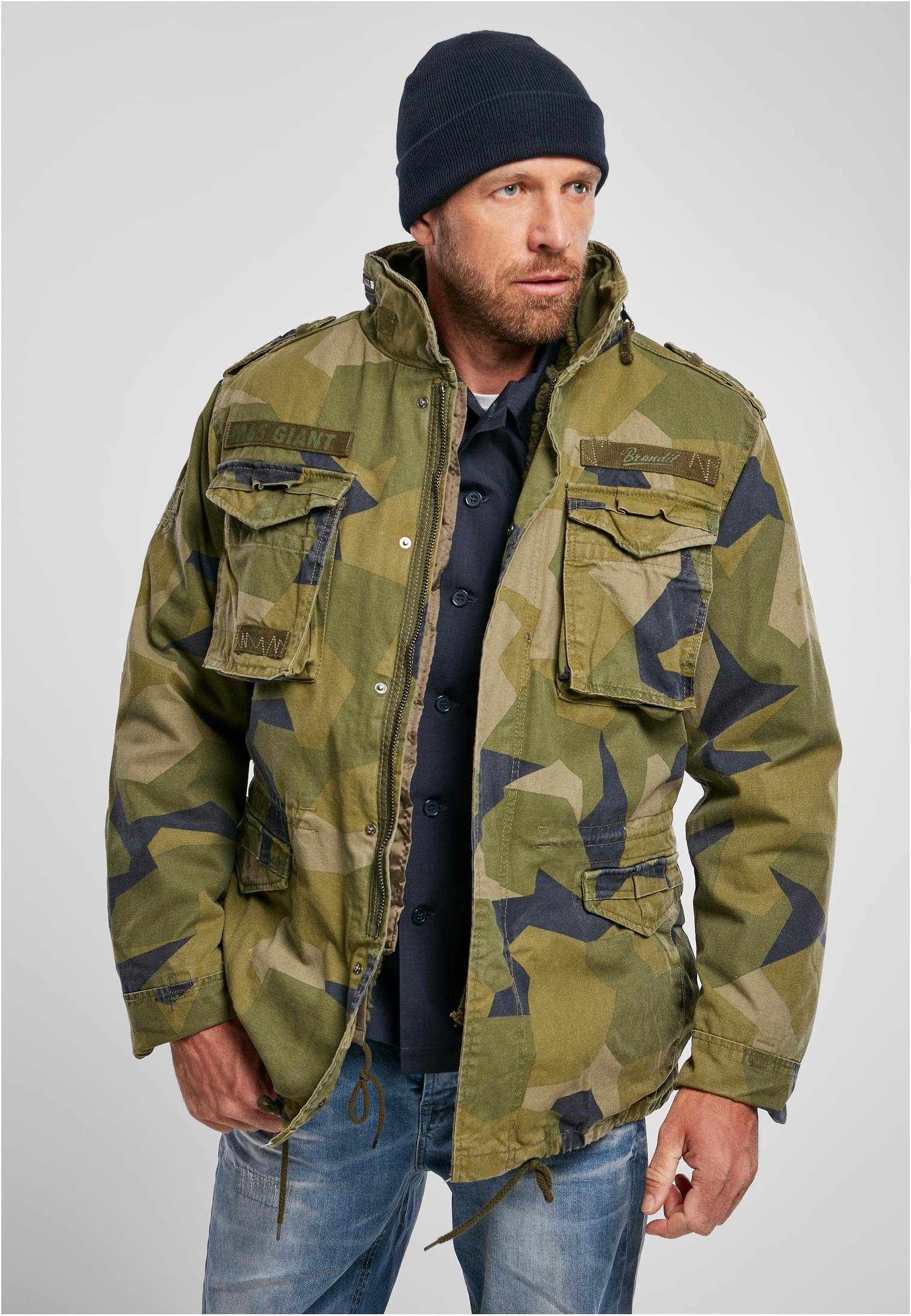 Brandit Wintermantel Herren M-65 Giant Jacket swedish camo M90