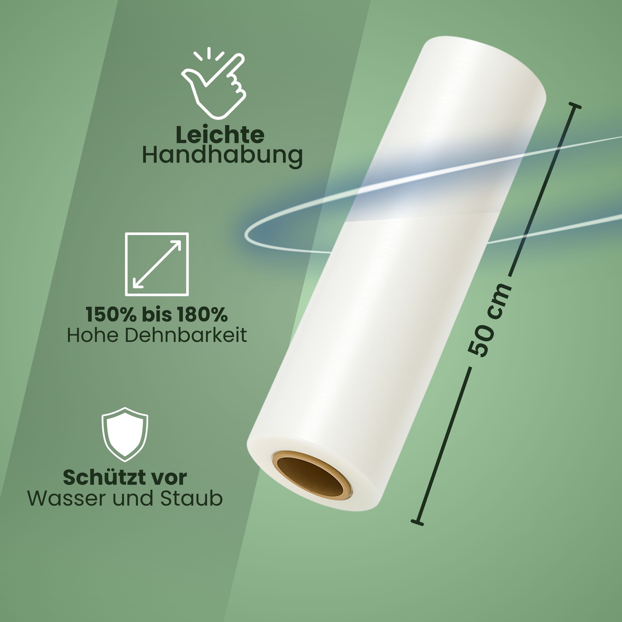 Freiziel Schutzfolie 6 x Stretchfolie 50cm 1,5 kg 23my