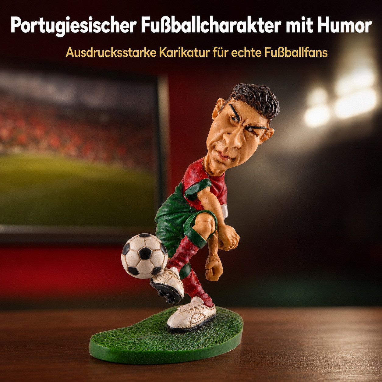 Vogler Dekofigur Comical Ronaldo Fußballer-Karikatur 11 cm by Warren Stratford