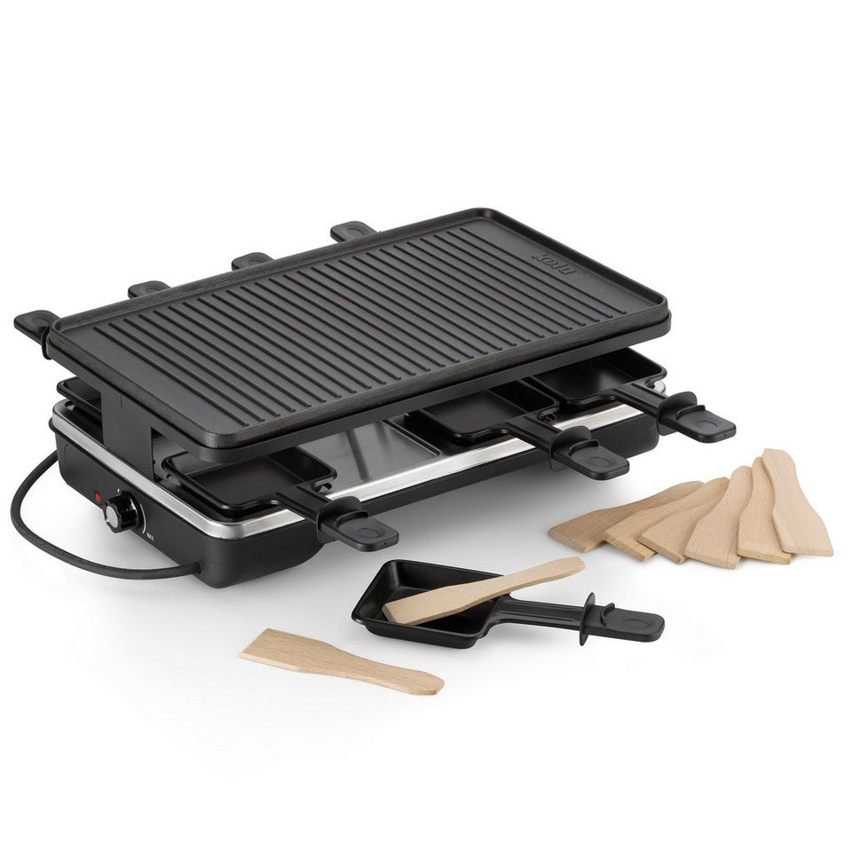 kela Raclette Geneva, 8 Raclettepfännchen, 1200,00 W, 8 Personen, drehbare  Grillplatte, stufenlos regulierbar, 2m Kabel