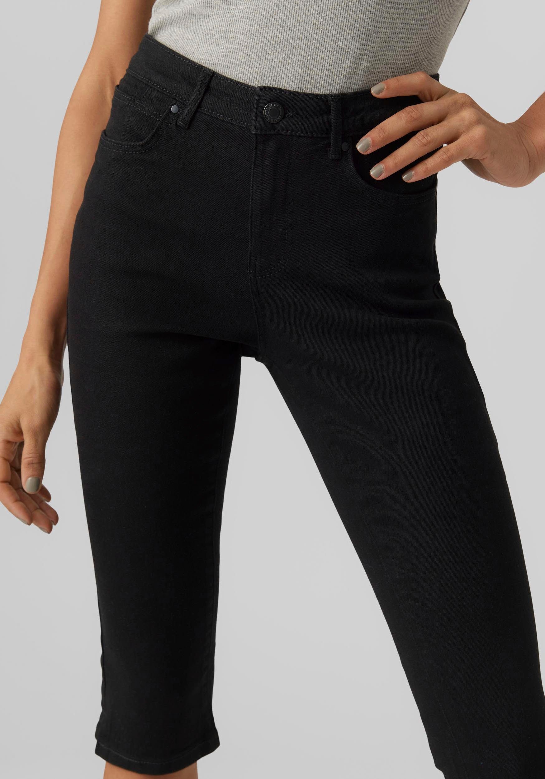 Moda Black VMJUNE MR 3/4-Jeans NOOS Vero DNM KNICKERS MIX
