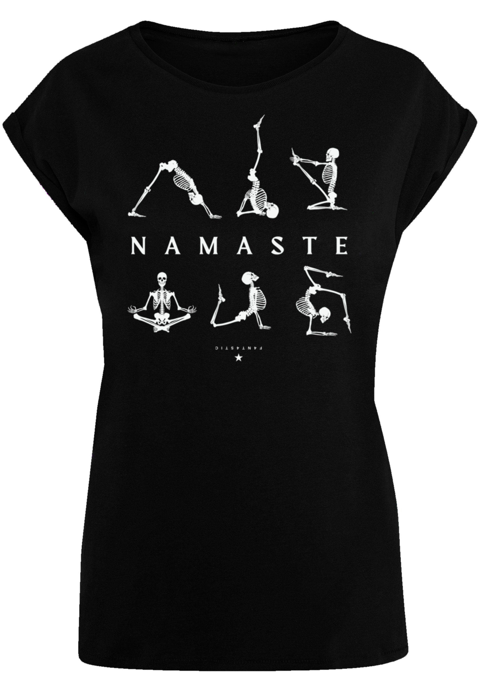F4NT4STIC T-Shirt Namaste Yoga Skelett Halloween günstig online kaufen