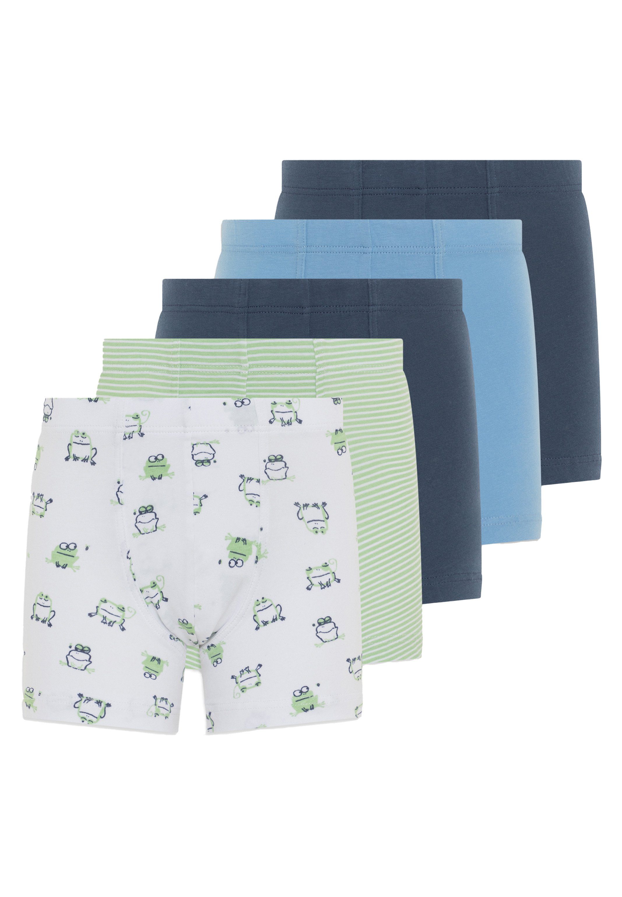 Schiesser Retro Boxer 5er Pack Kids Boys 95/5 Organic Cotton (Spar-Set, 5-St) Retro Short / Pant - Baumwolle - Ohne Eingriff - Atmungsaktiv