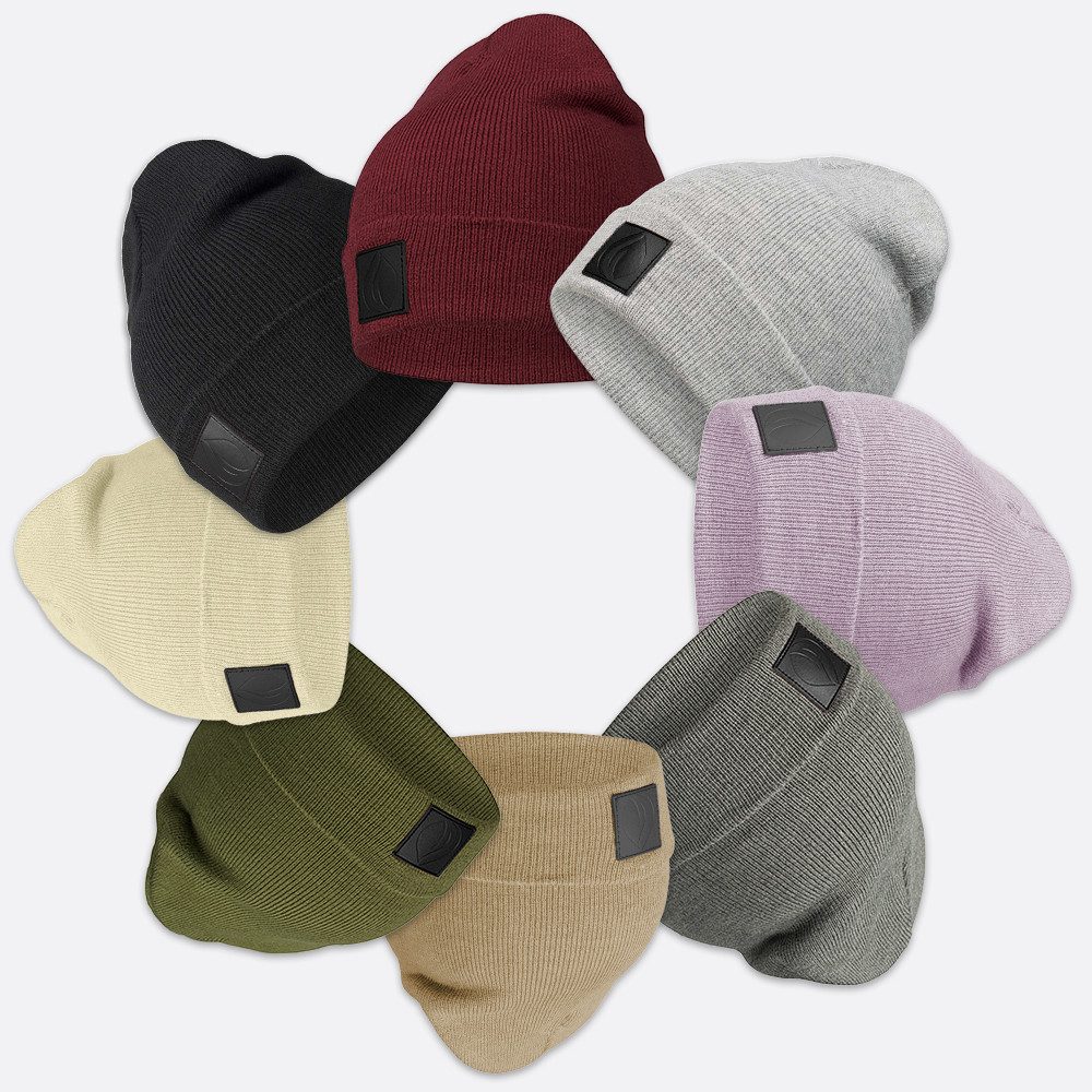 OCCULTO Beanie Leatherpatch Winter Mütze Beanie (Black Label) günstig online kaufen