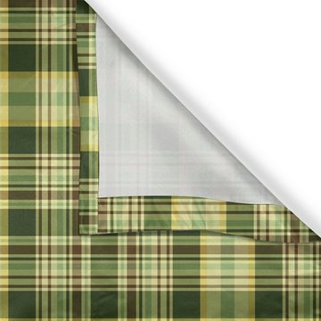 Gardine Dekorative 2-Panel-Fenstervorhänge für Schlafzimmer Wohnzimmer, Abakuhaus, olivgrün Scottish Quilt