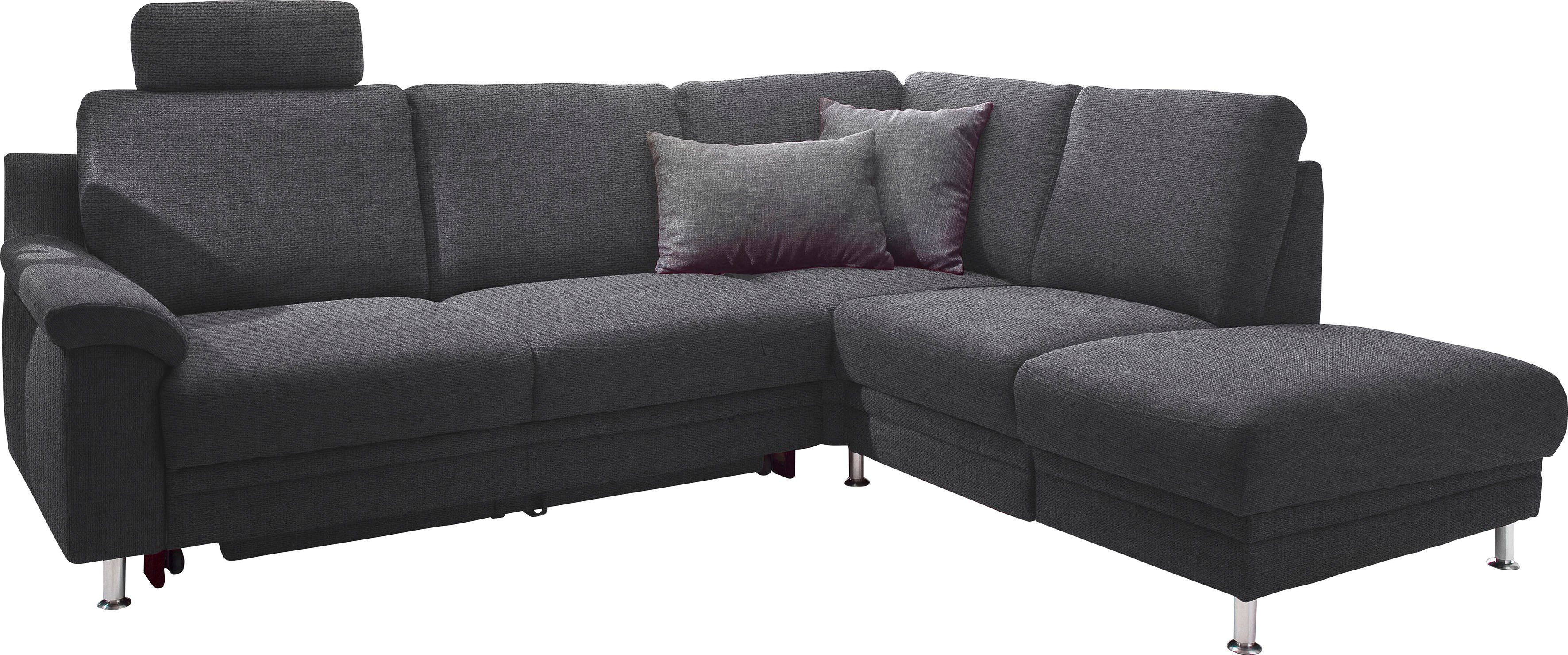 3C Carina Ecksofa Korfu L-Form, incl.- 1 Kopfstütze, wahlweise mit Schlafunktion und Stauraum