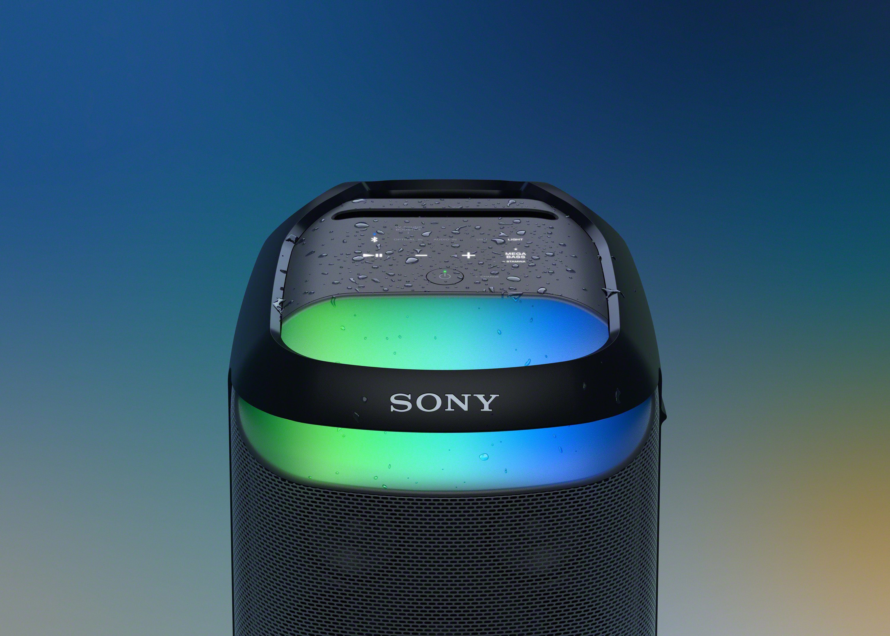 (Bluetooth, 25 Sony Partylautsprecher, inkl. Stereo Bluetooth-Lautsprecher Rädern) Akku, Schnelladefunktion, Std. XV800