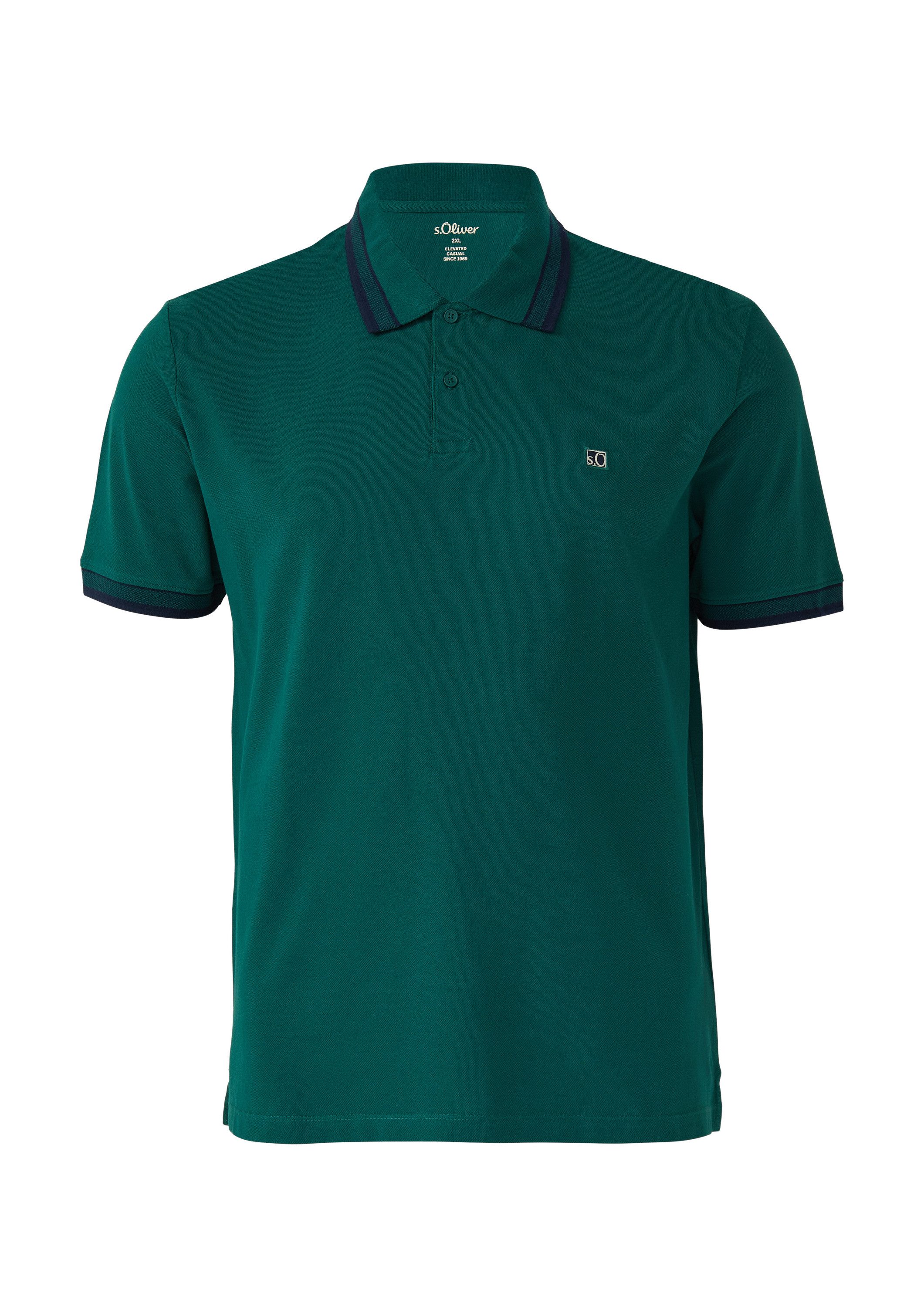 s.Oliver Kurzarmshirt Polo-Shirt Poloshirt aus Baumwollpiqué günstig online kaufen