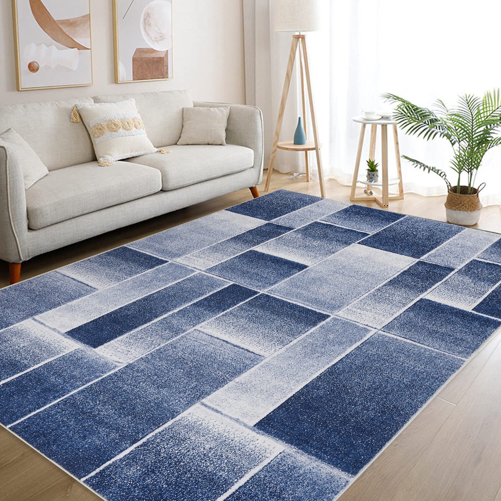 GarveeMore Teppich Waschbarer Teppich für Wohnzimmer Moderner Schlafzimmerteppich – Bild 4 von 5