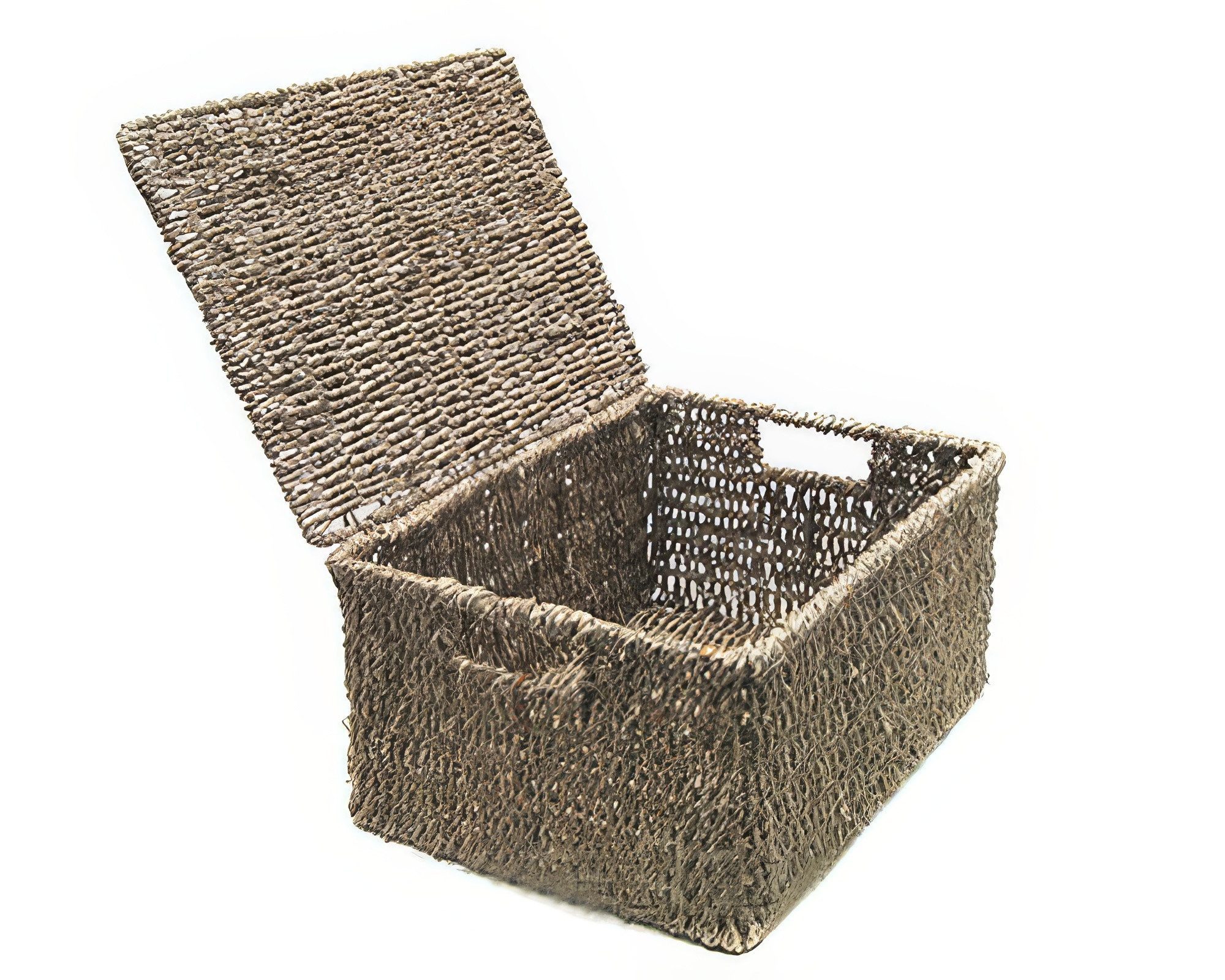 Yudu Aufbewahrungsbox Kasten Aufbewahrung Korb mit Deckel Seegrass