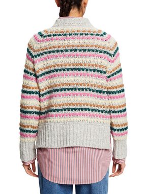Esprit Rundhalspullover Pullover aus Baumwolle und Wolle