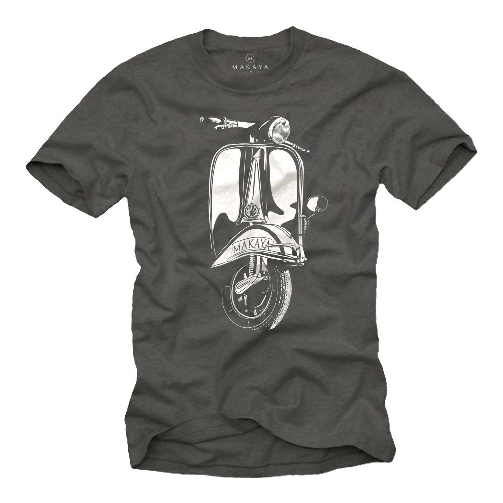 T-Shirt Herren Vintage Hippie Roller Scooter 60er 70er 80er Jahre Motiv Retro