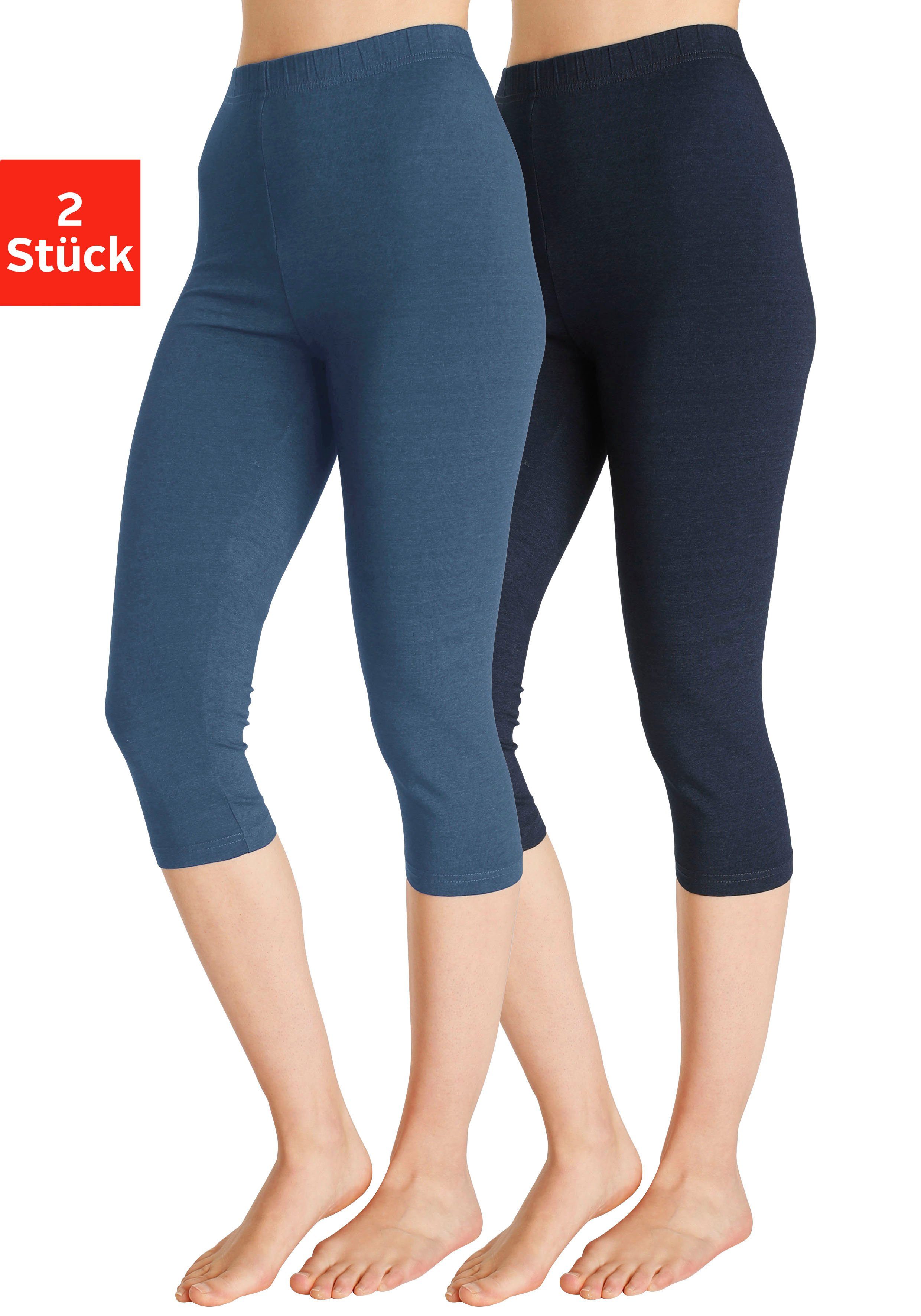 vivance active Caprileggings (2er-Pack) mit Gummibund, Loungewear