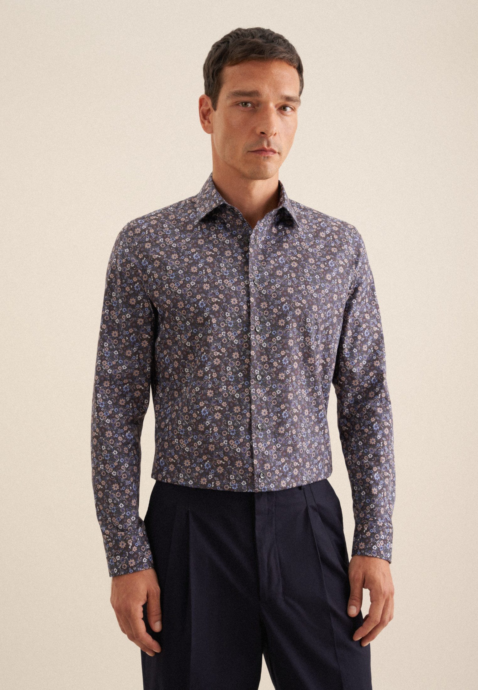seidensticker Businesshemd Slim Slim 1/1 Kentkragen Floral günstig online kaufen