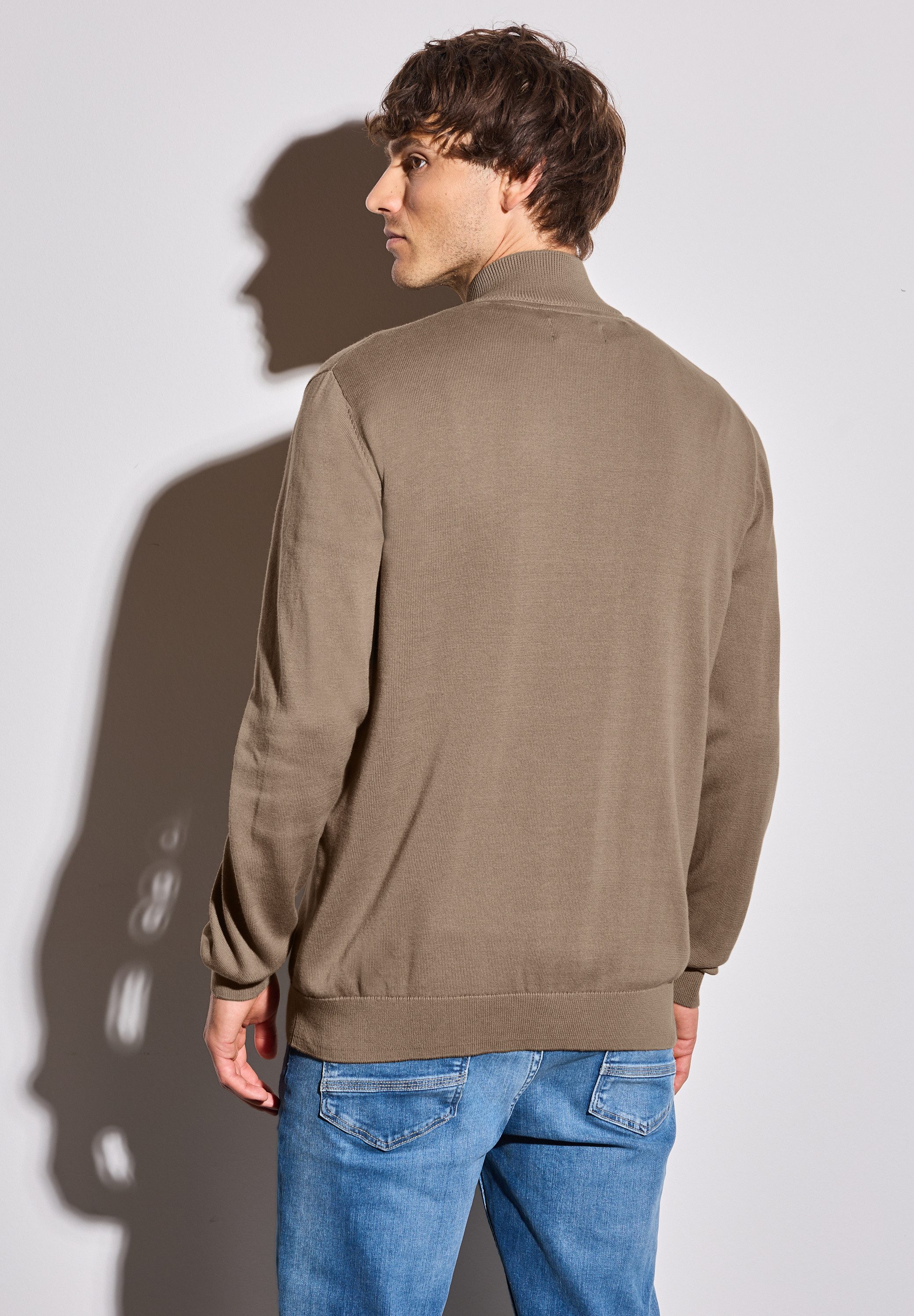 STREET ONE MEN Strickjacke aus reiner günstig online kaufen