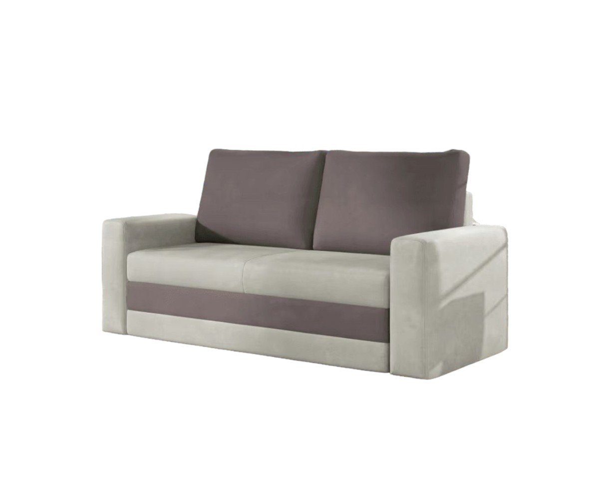MOEBLO Schlafsofa IVO, Sofa Couch für Wohnzimmer Federkern Sofagarnitur Polstersofa Kindersofa Jugendsofa - 160x90x90 cm, mit Schlaffunktion und Bettkasten