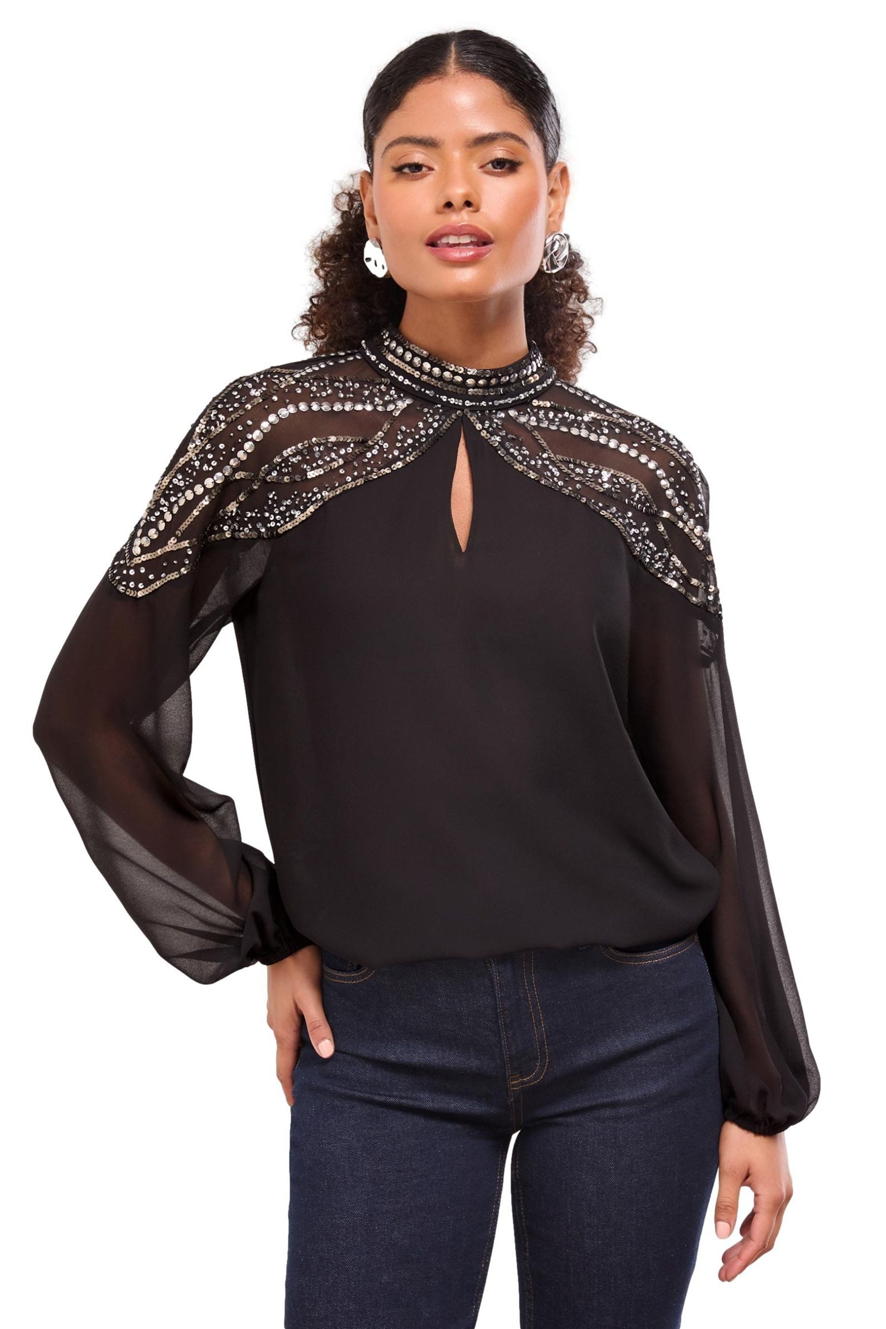 Langarmbluse Lipsy Bluse, Regular