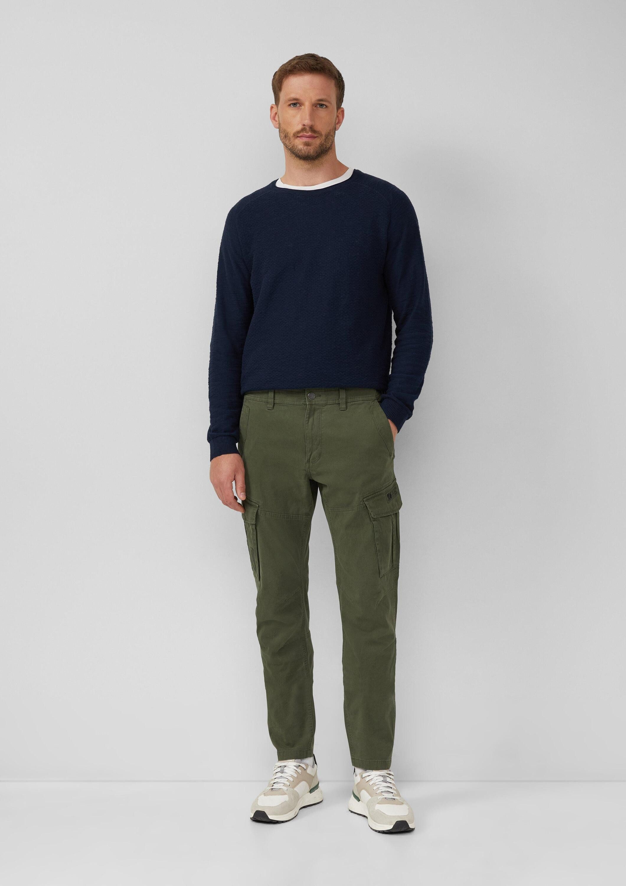 s.Oliver Chinos Hose PHOENIX Phoenix: Cargopants aus Baumwollmix mit Struktur und Label-Details