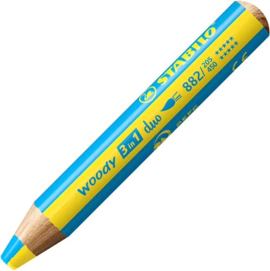 STABILO Buntstift STABILO Woody 3in1 duo zweifarbig gelb/azurblau