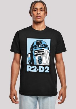 F4NT4STIC Kurzarmshirt F4NT4STIC Herren Star Wars R2-D2 Poster with T-Shirt Round Neck (1-tlg)